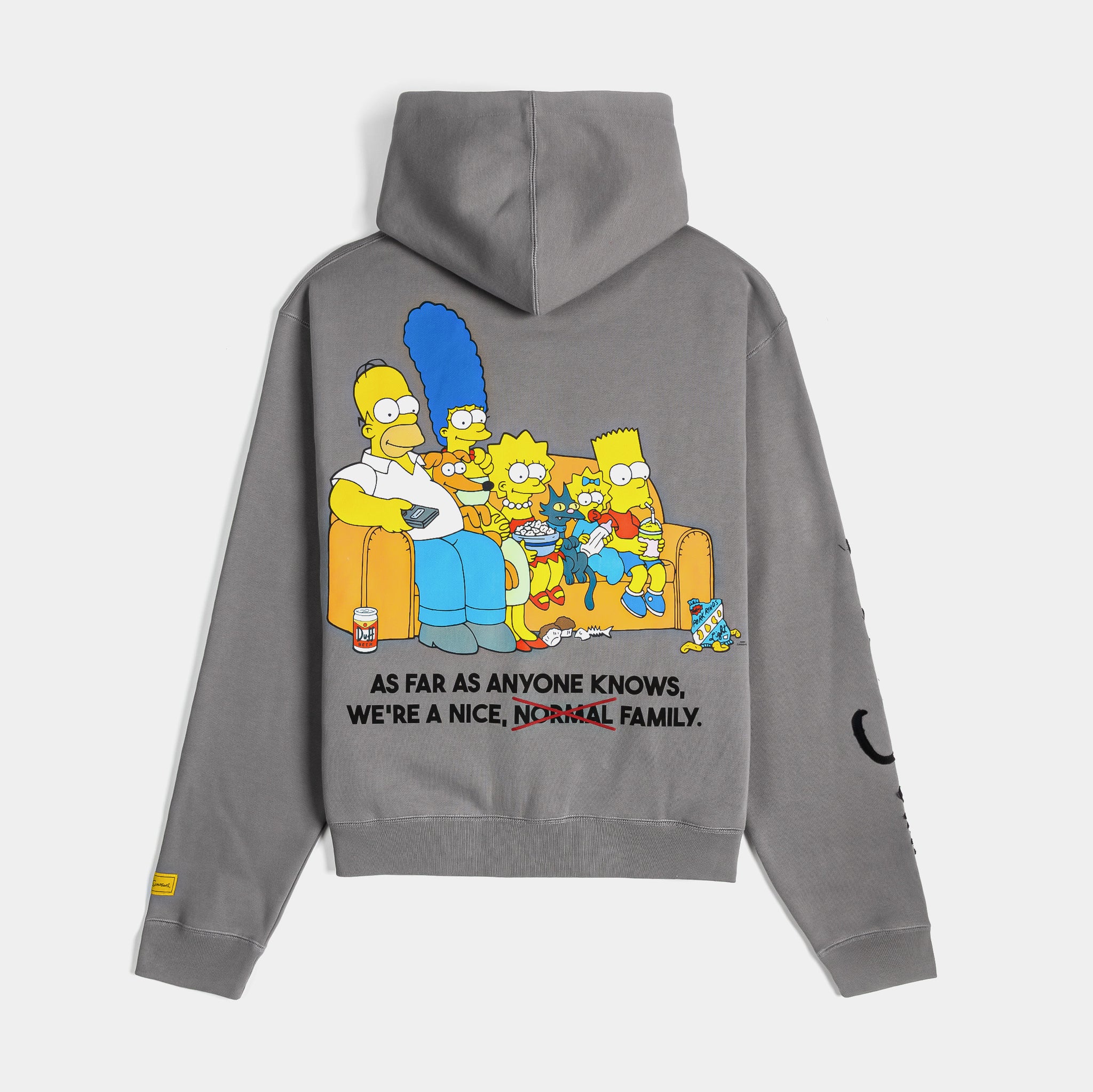 The Simpsons By Shoe Palace Family Zip Up Mens Hoodie Grey Black