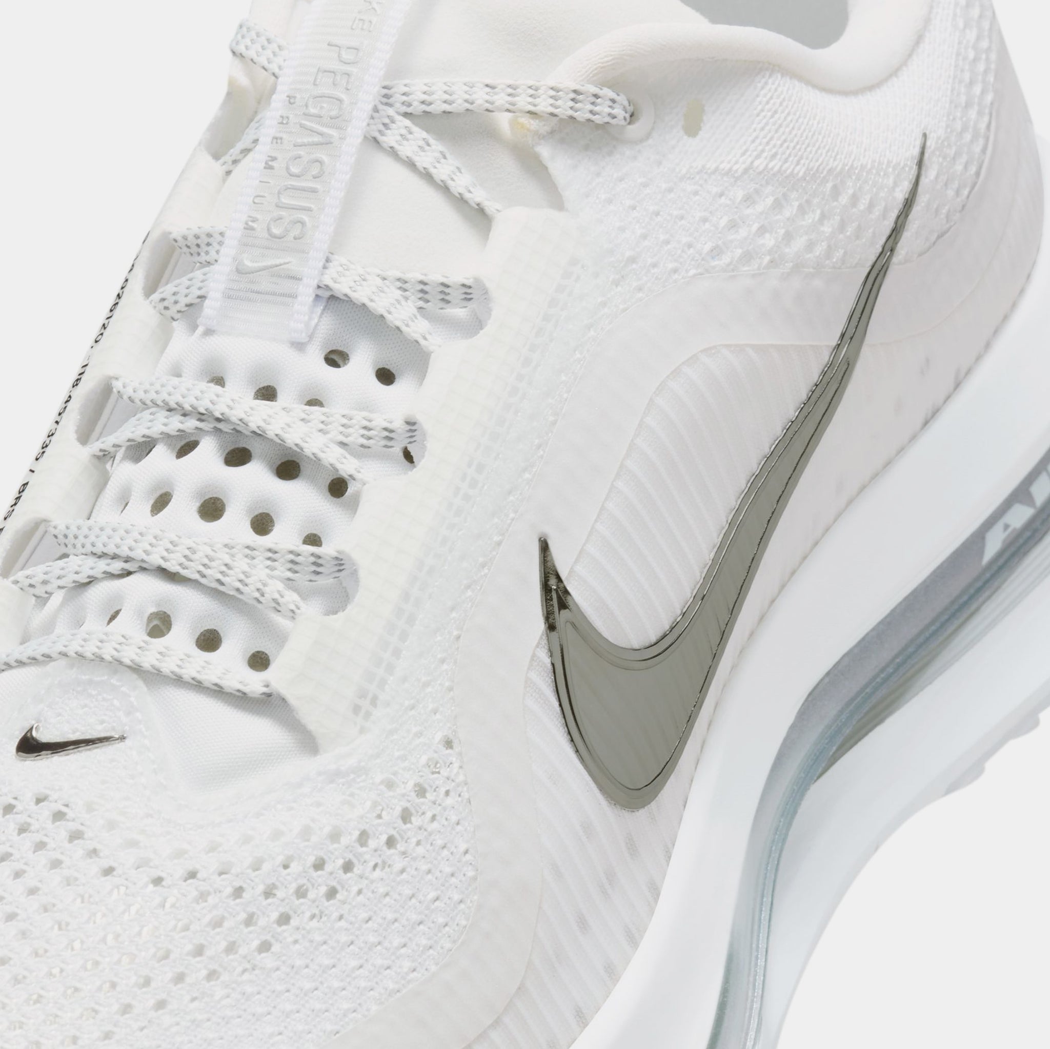 Nike Air Zoom Pegasus Premium. White Metallic Silver. SIZE 10.5 - HQ2592-102 Nike Pegasus Premium Mens Running Shoes White Metallic  main image 2