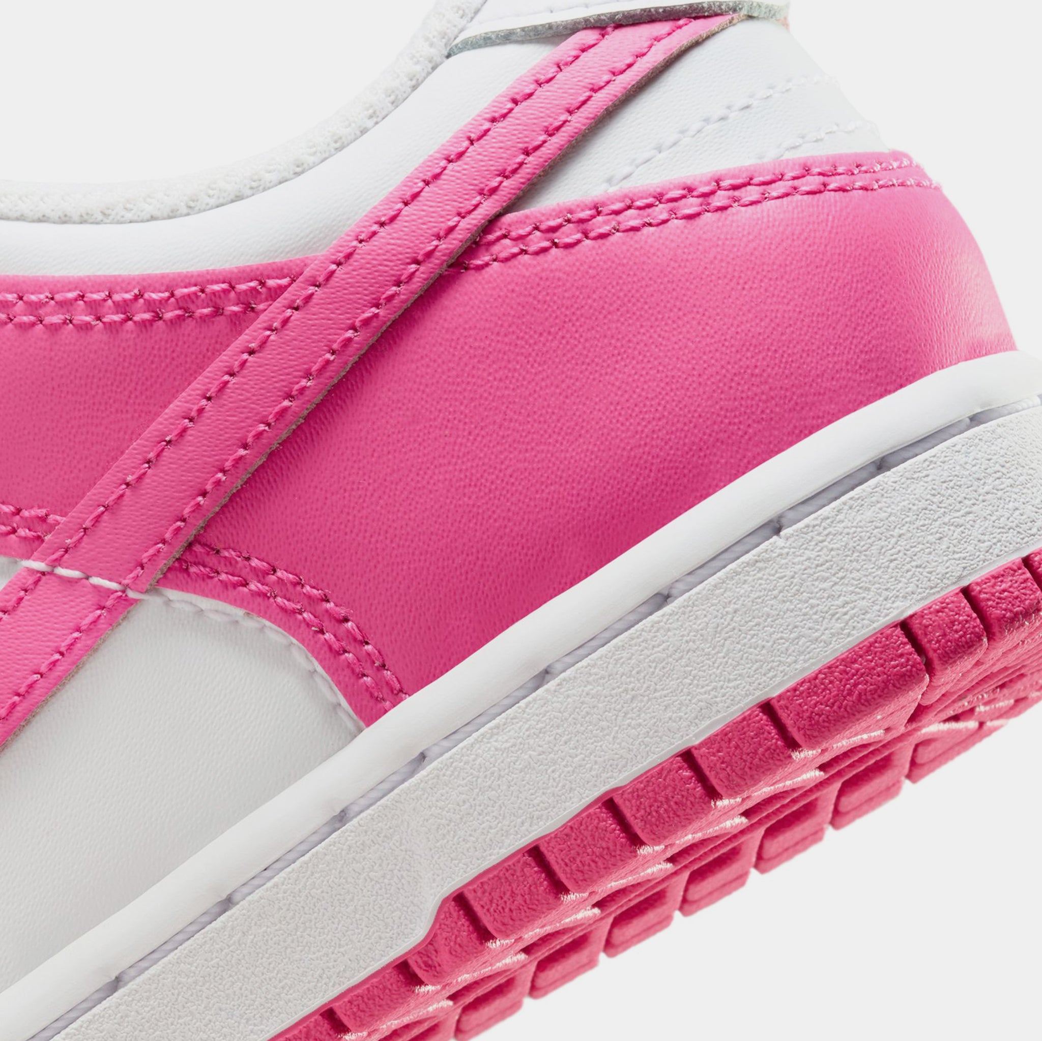 Nike Dunk Low Preschool Lifestyle Shoes White Laser Fuchsia FB9108