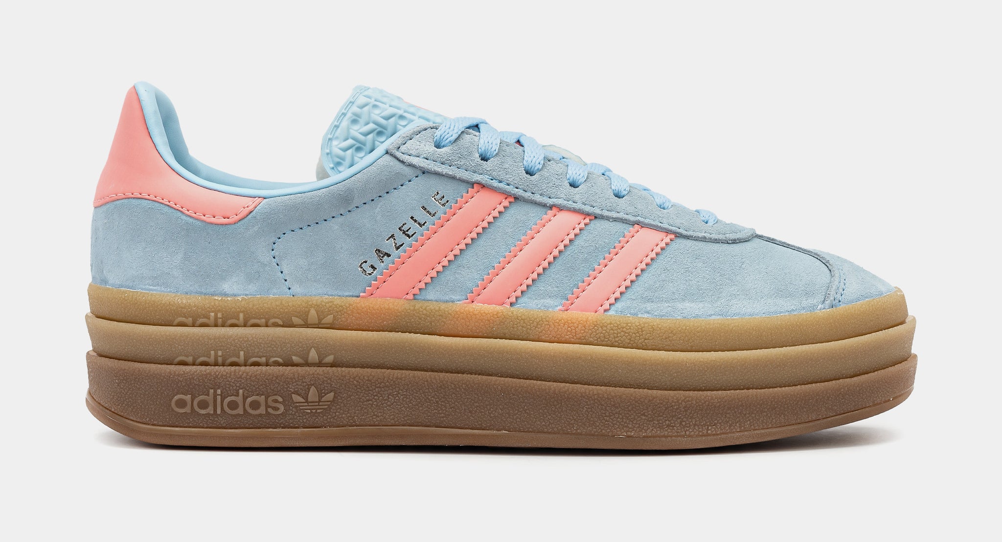 adidas Gazelle Bold Grade School Lifestyle Shoes Baby Blue Pink