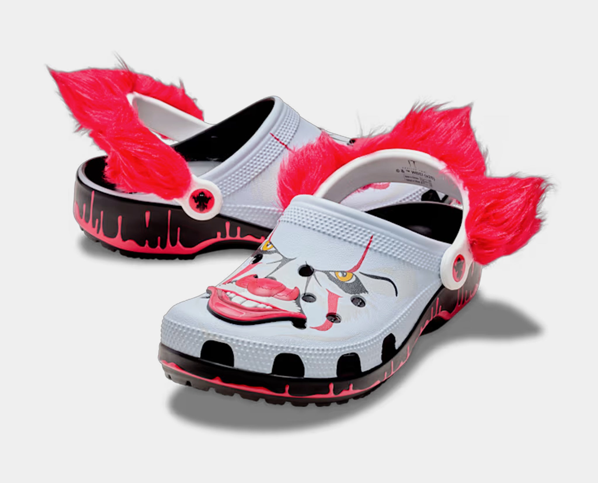 Crocs Pennywise Classic Clog Mens Sandals White Red 212351  display picture 3