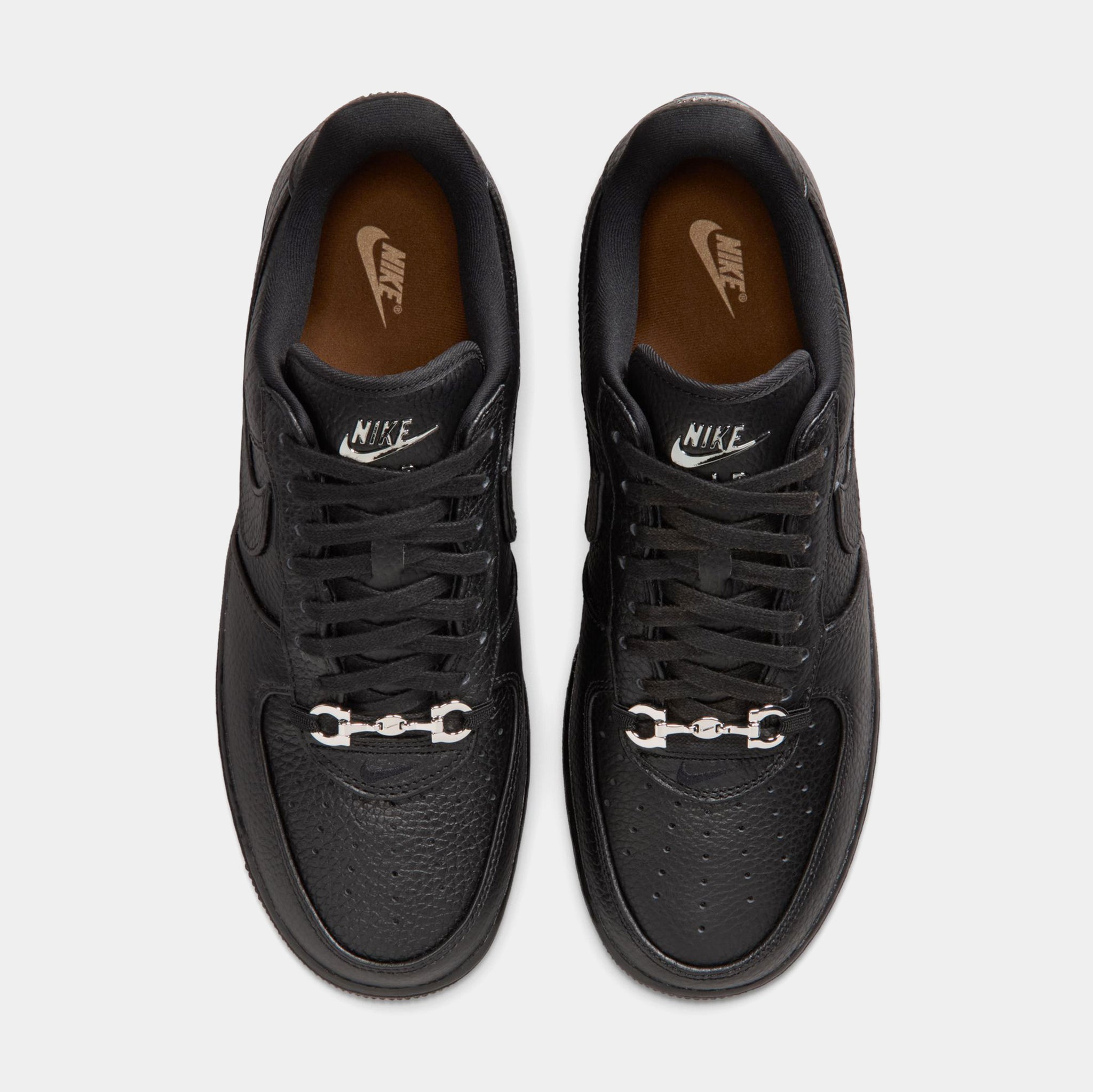 Nike Air Force 1 Low Retro Black Leather Mens Lifestyle Shoes