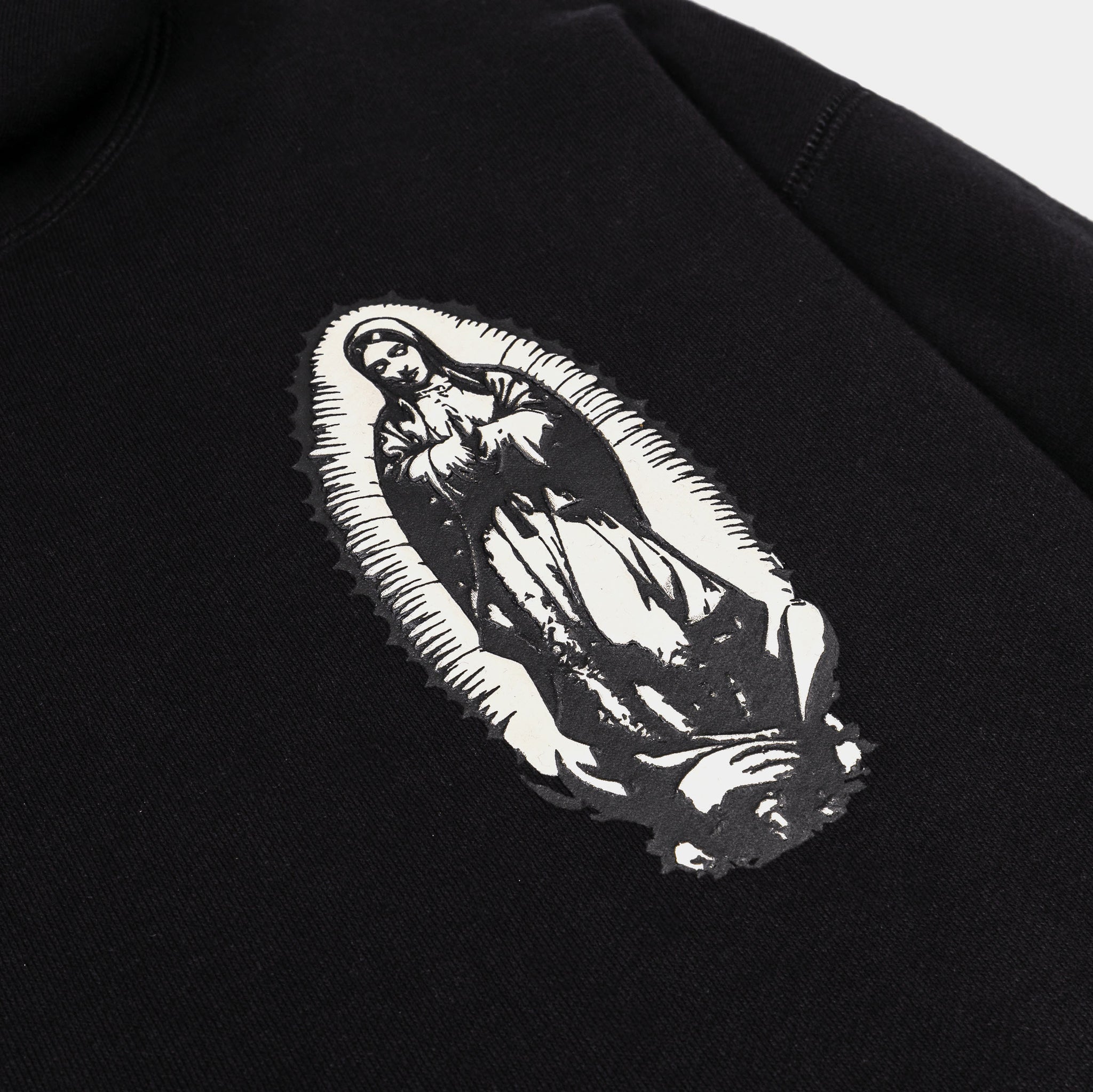【BLACK/GOLD】Maria hoodie CTHDRL Gold Rose Guadalupe Pullover Mens Hoodie Black Gold MRHD202
