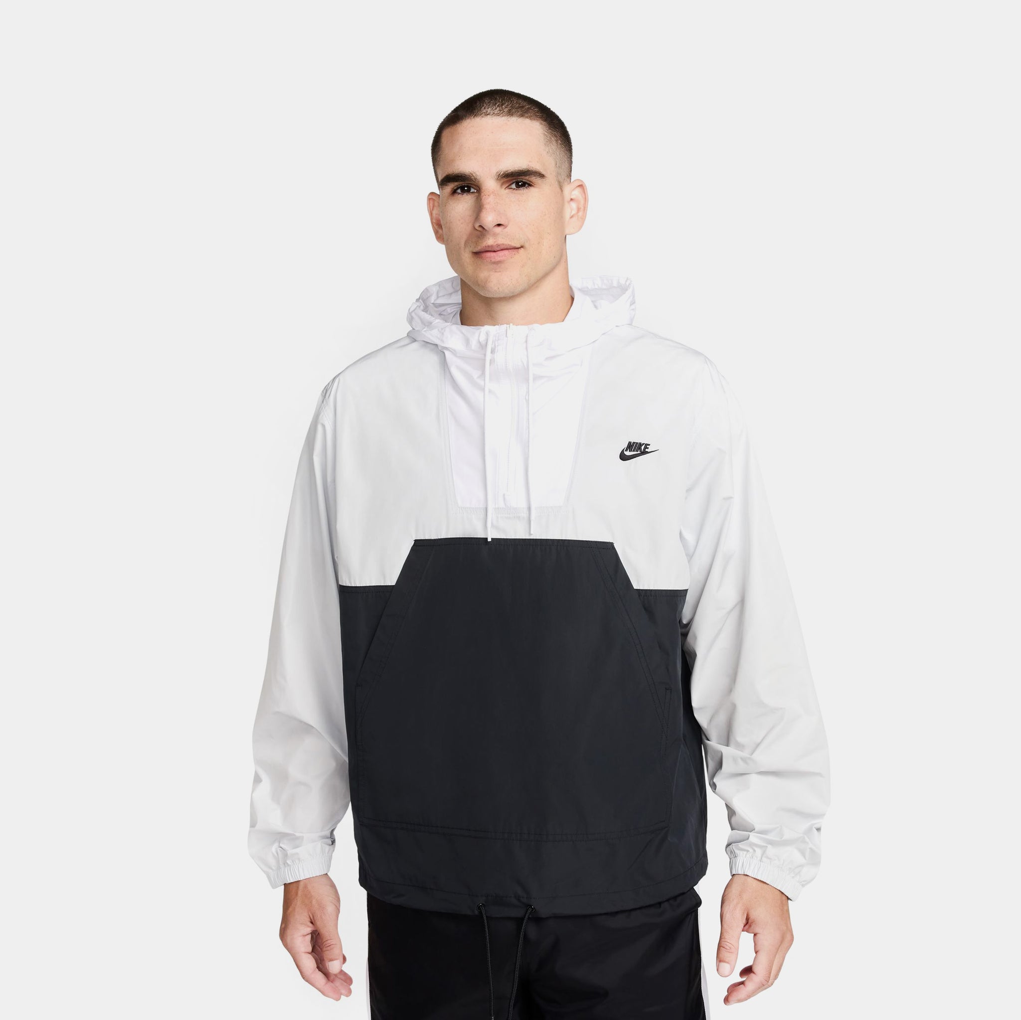 Nike Club Marina Anorak Mens Jacket Photon Dust Black White HJ1957 