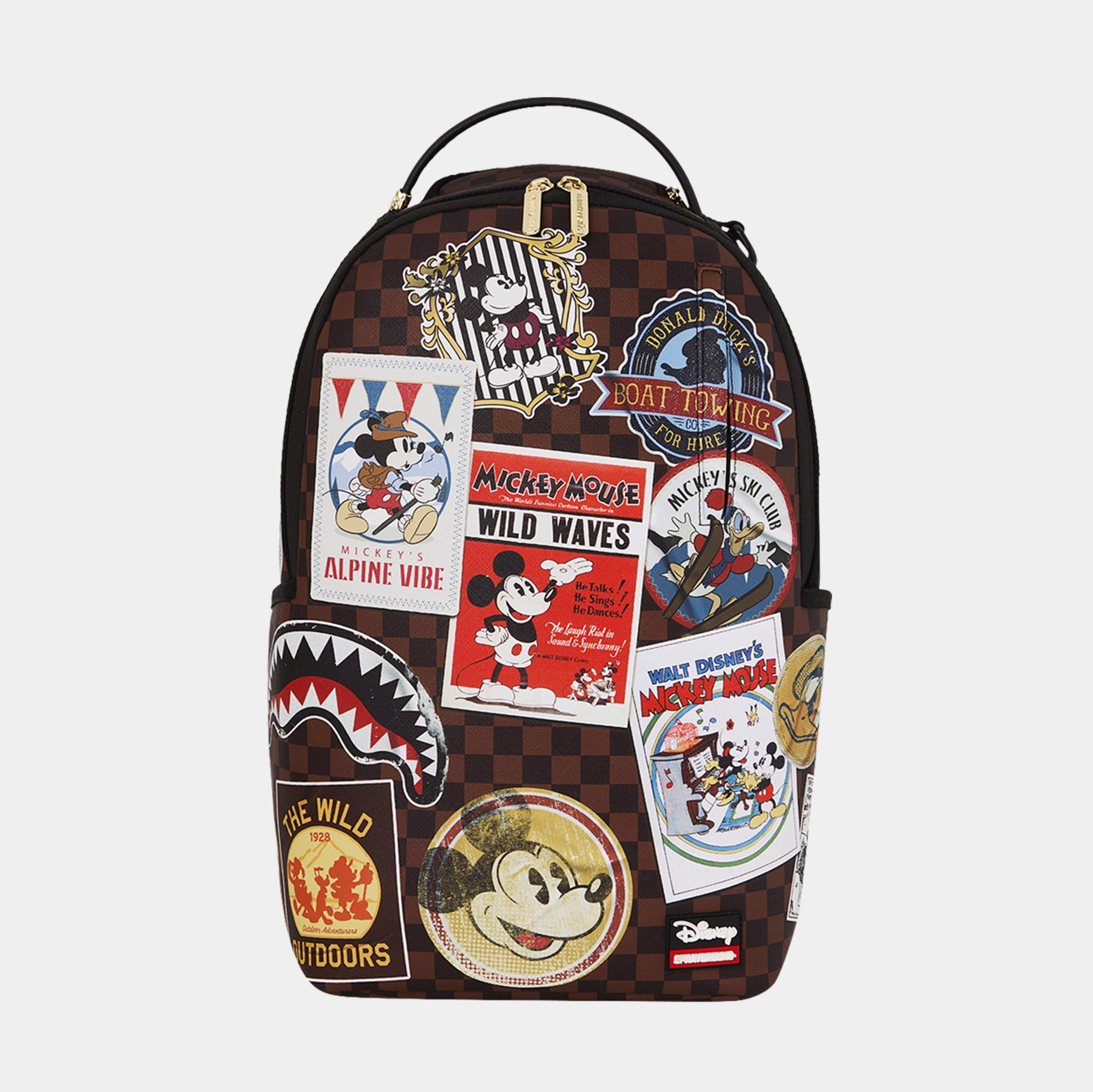 Mickey Mouse Global Mogul Mens Backpack (Brown/White)
