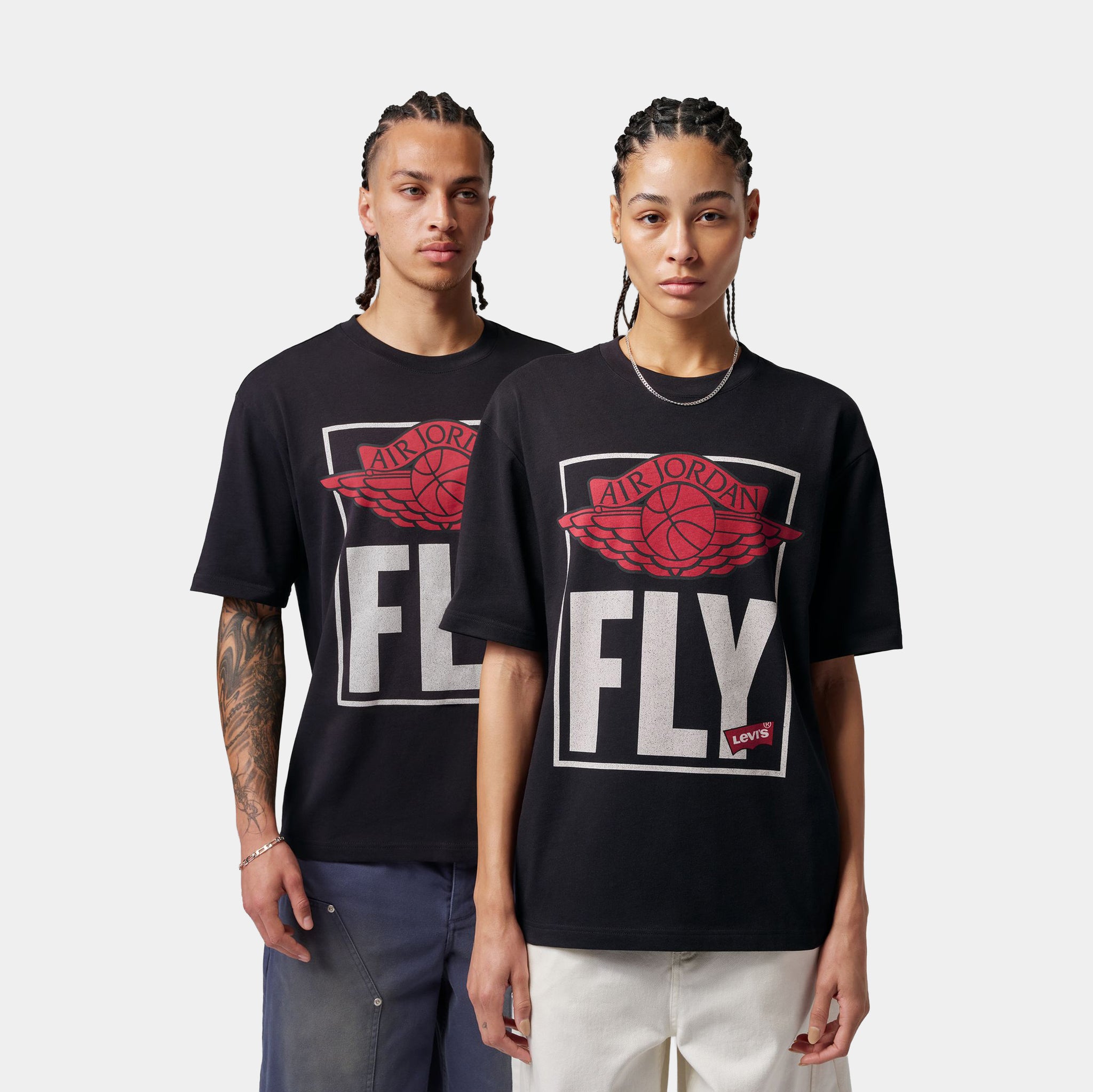 Levi's Air Jordan FLY Tシャツ ブラック Jordan Air Jordan x Levi's Fly Mens Short Sleeve Shirt Black