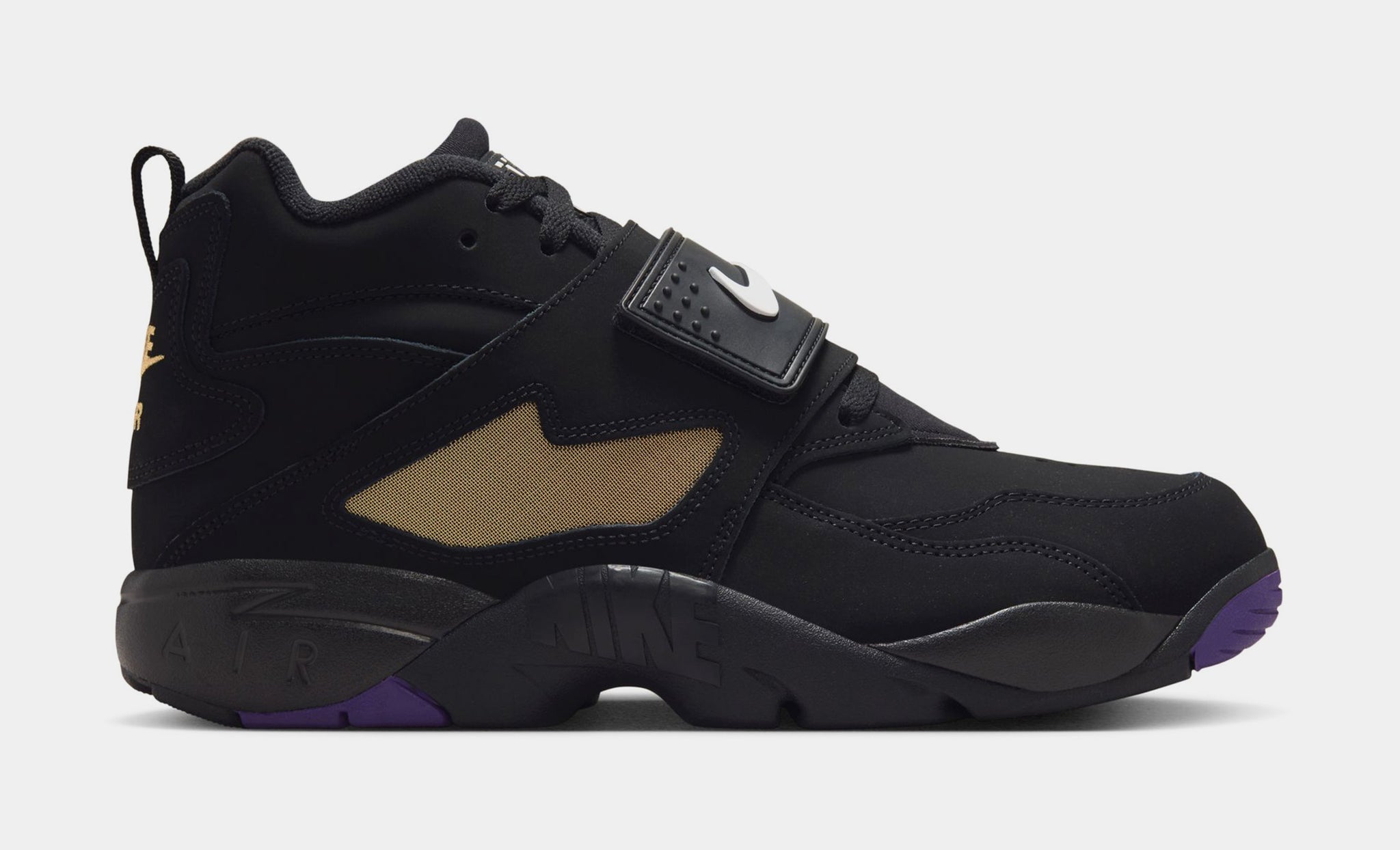 Nike Air Diamond Turf Mens Lifestyle Shoes Black White Club Purple