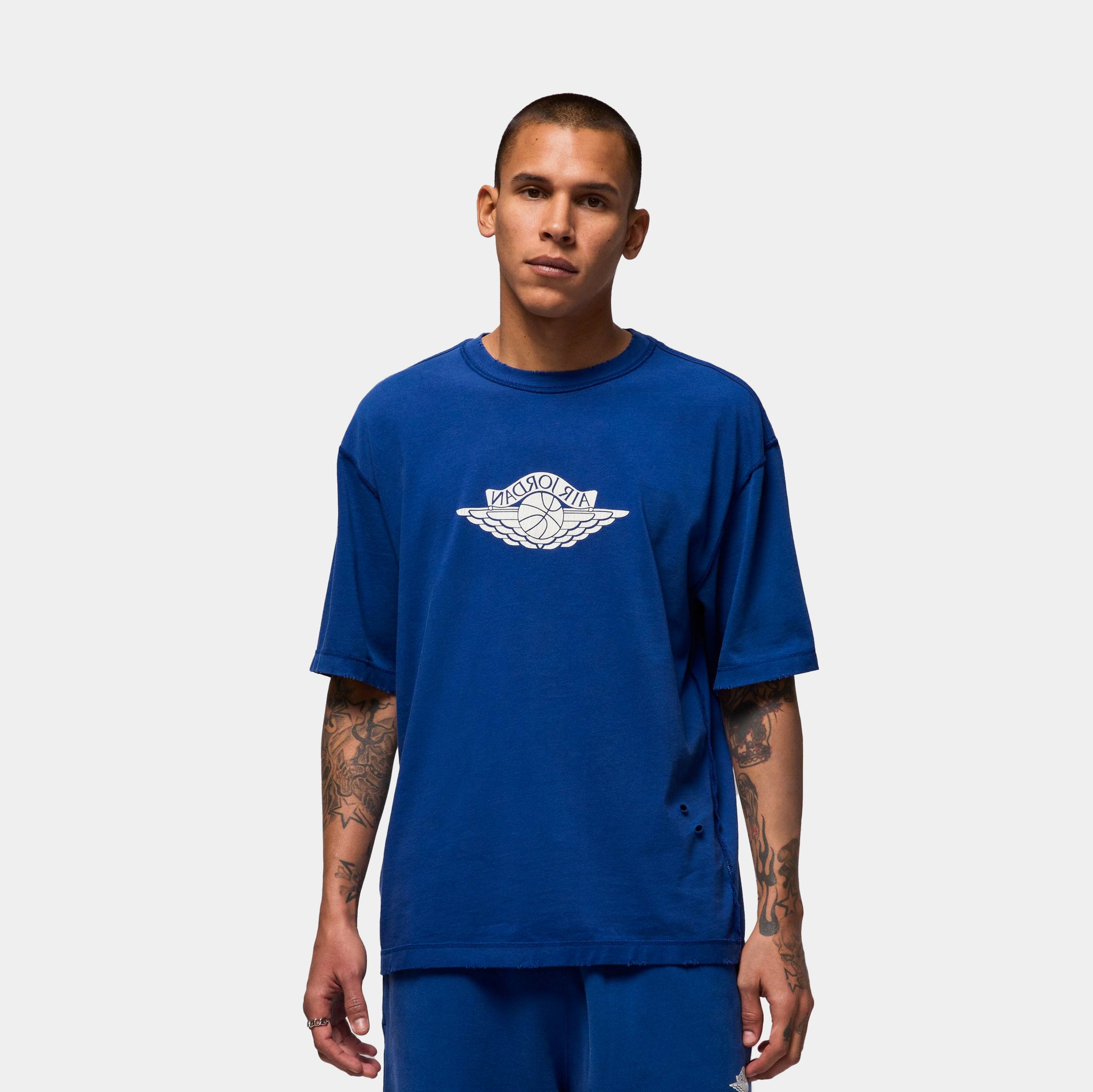 Jordan Rare Air Mens Short Sleeve Shirt Deep Royal Sail IB3130-485