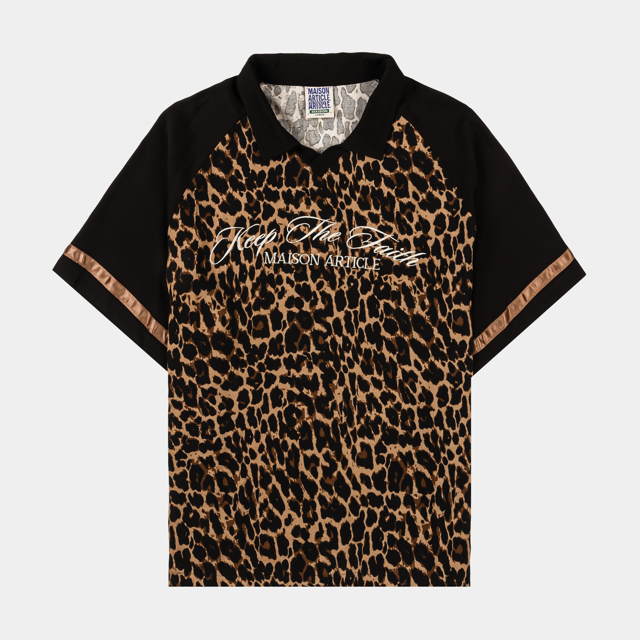 Maison Article Leopard Mesh Mens Jersey Brown Beige MAMJ201 – Shoe