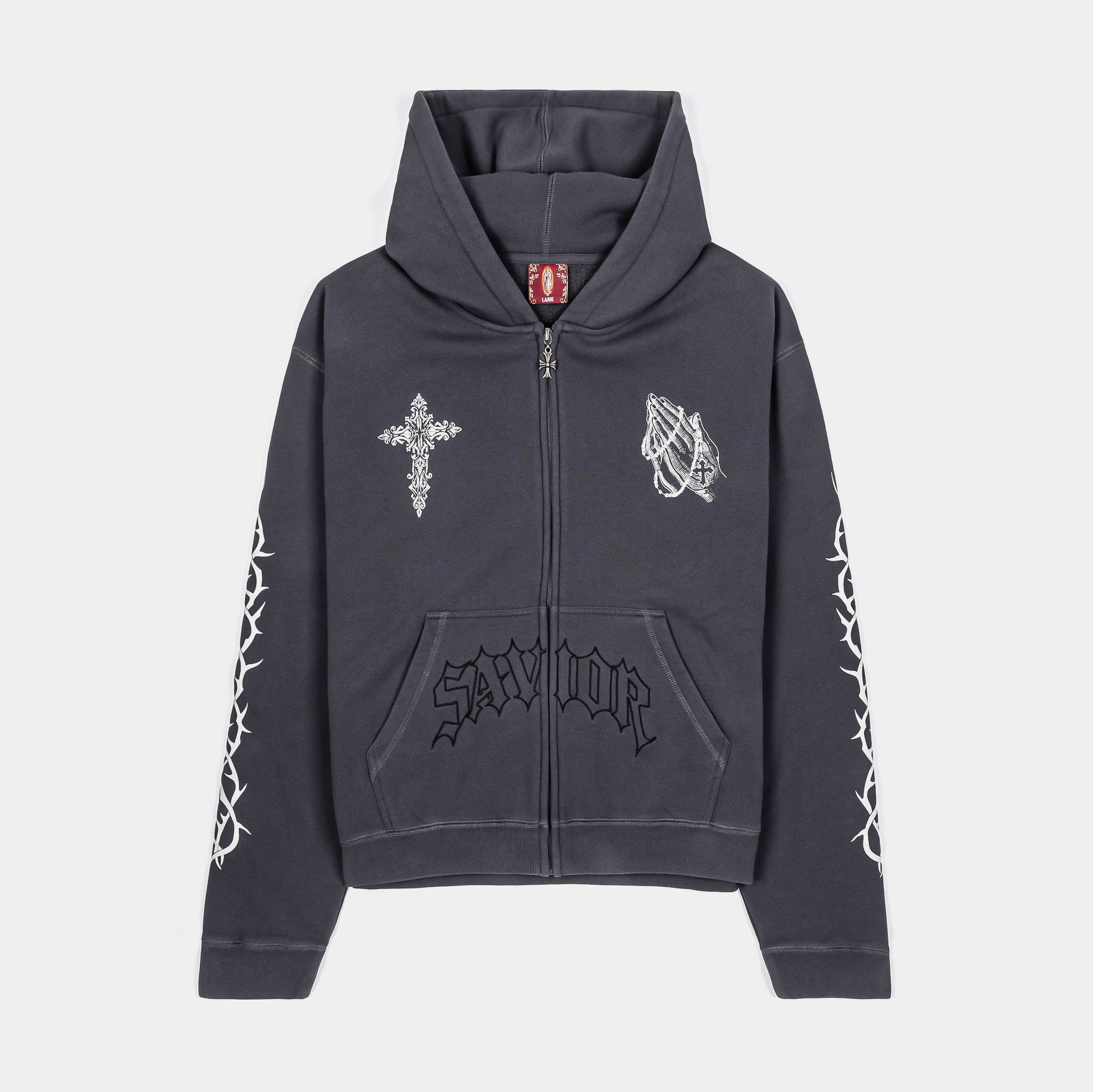 Mens Hoodies Palace Zip Up Jacket Prayer Washed Zip Up Mens Hoodie 