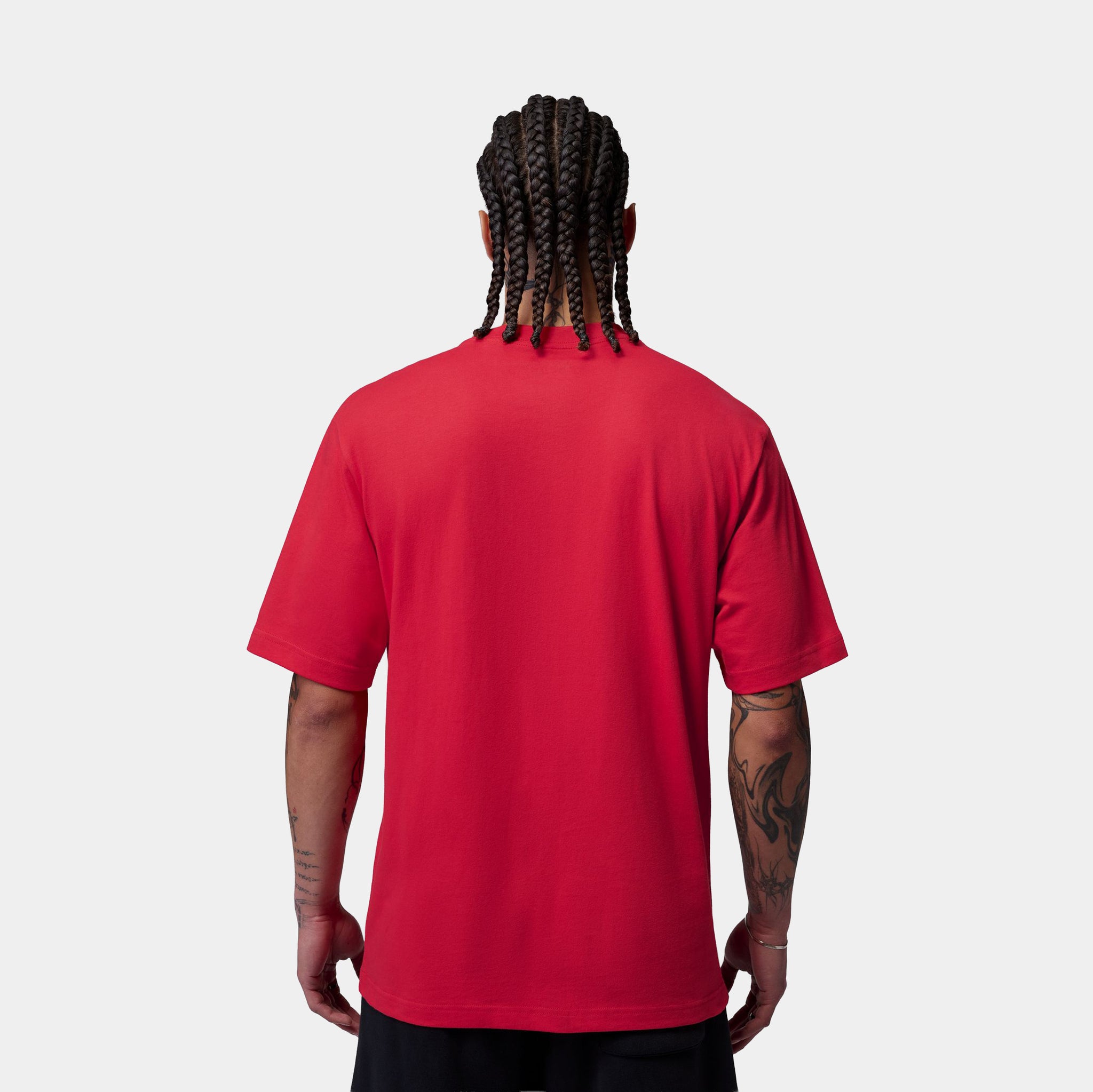 Jordan Brooklyn Toro Graphic Mens Short Sleeve Shirt Fire Red