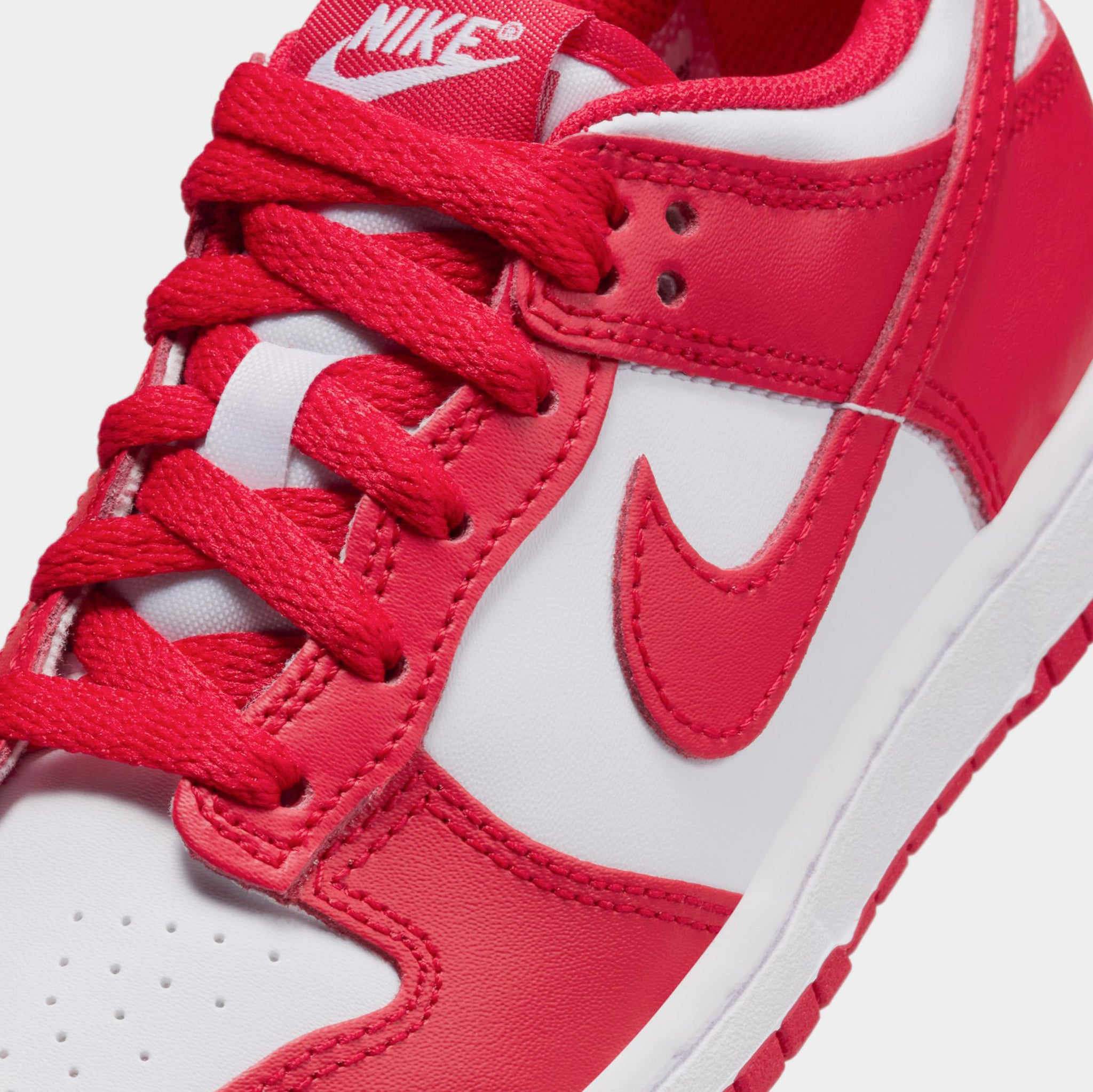 Nike Dunk Low Preschool Lifestyle Shoes White University Red 