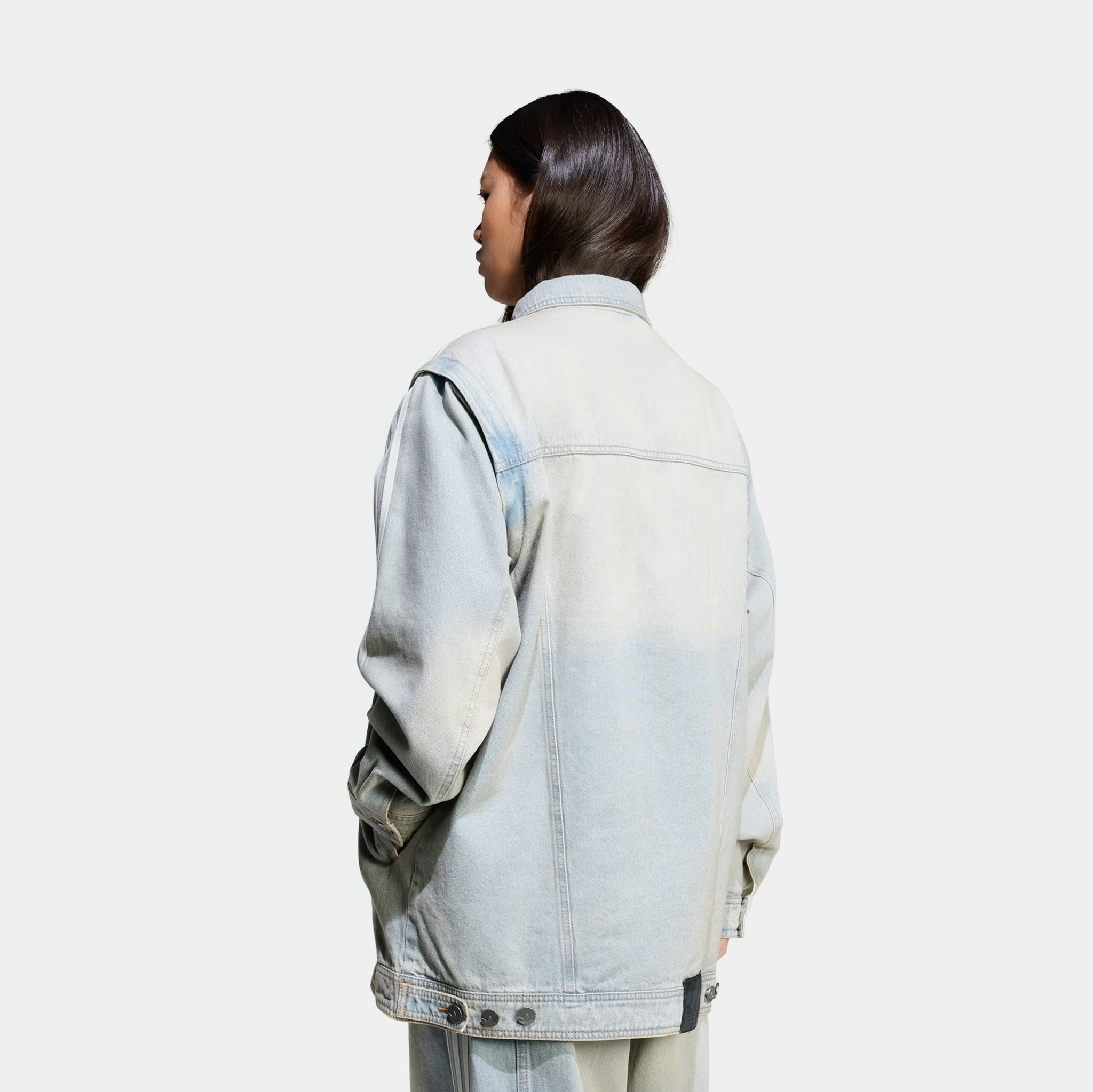adidas Adilenium Season 3 Two In One Denim Womens Jacket Blue 