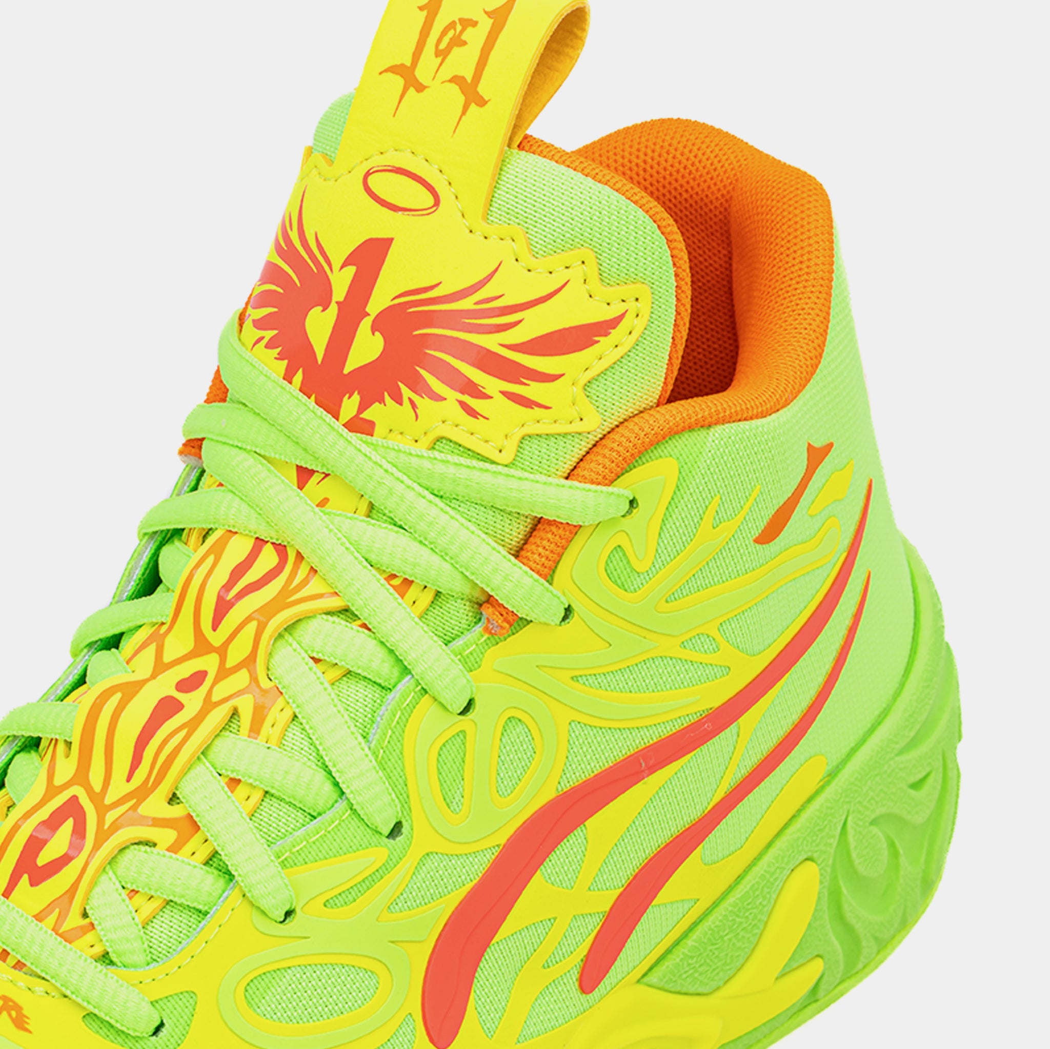 PUMA Grade School Basketball Shoes Green Yellow 311605 01