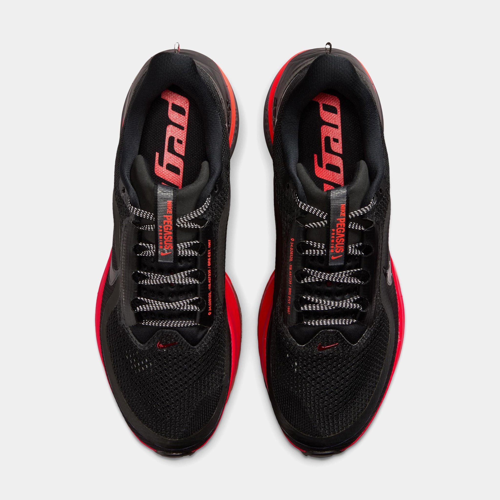 Nike Pegasus Premium Mens Running Shoes Black University Red 
