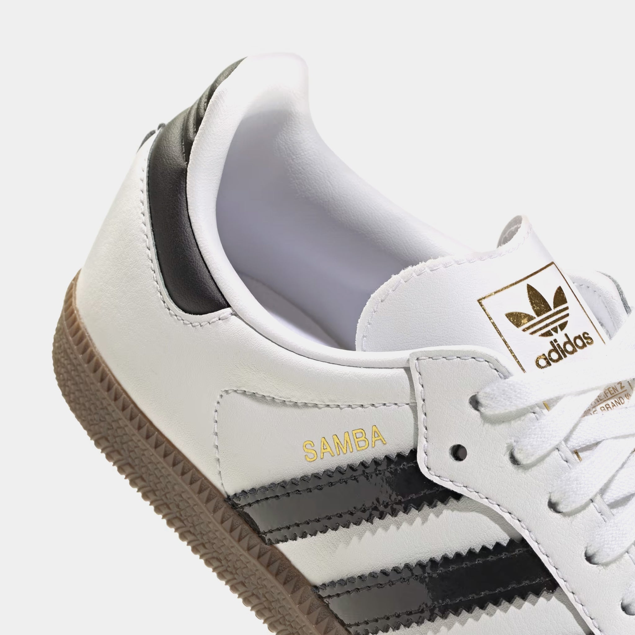adidas Samba OG Grade School Lifestyle Shoes White Black Gum