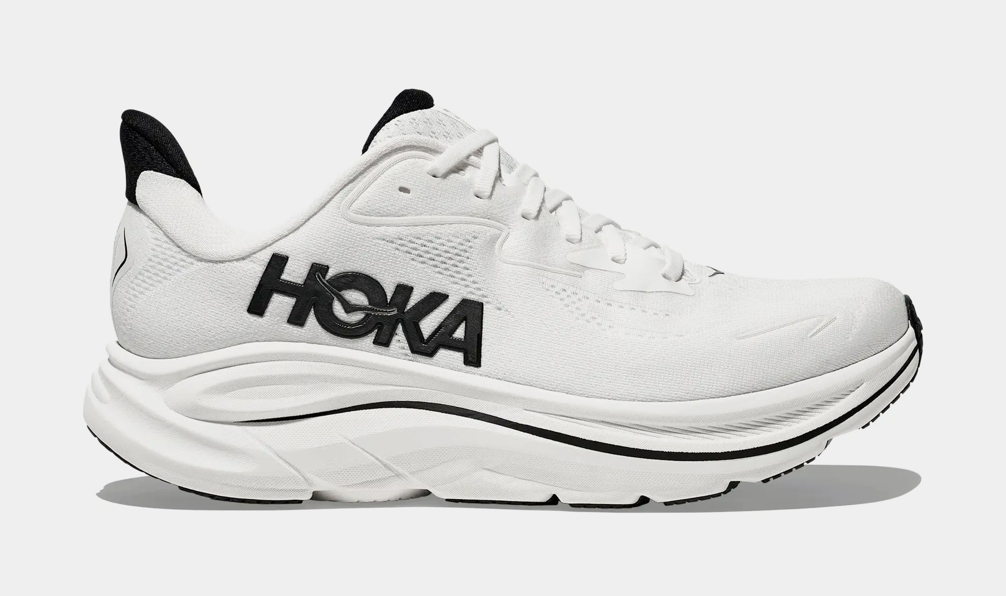 Hoka Clifton 10 Mens Running Shoes White Black 1162030-WBLC – Shoe