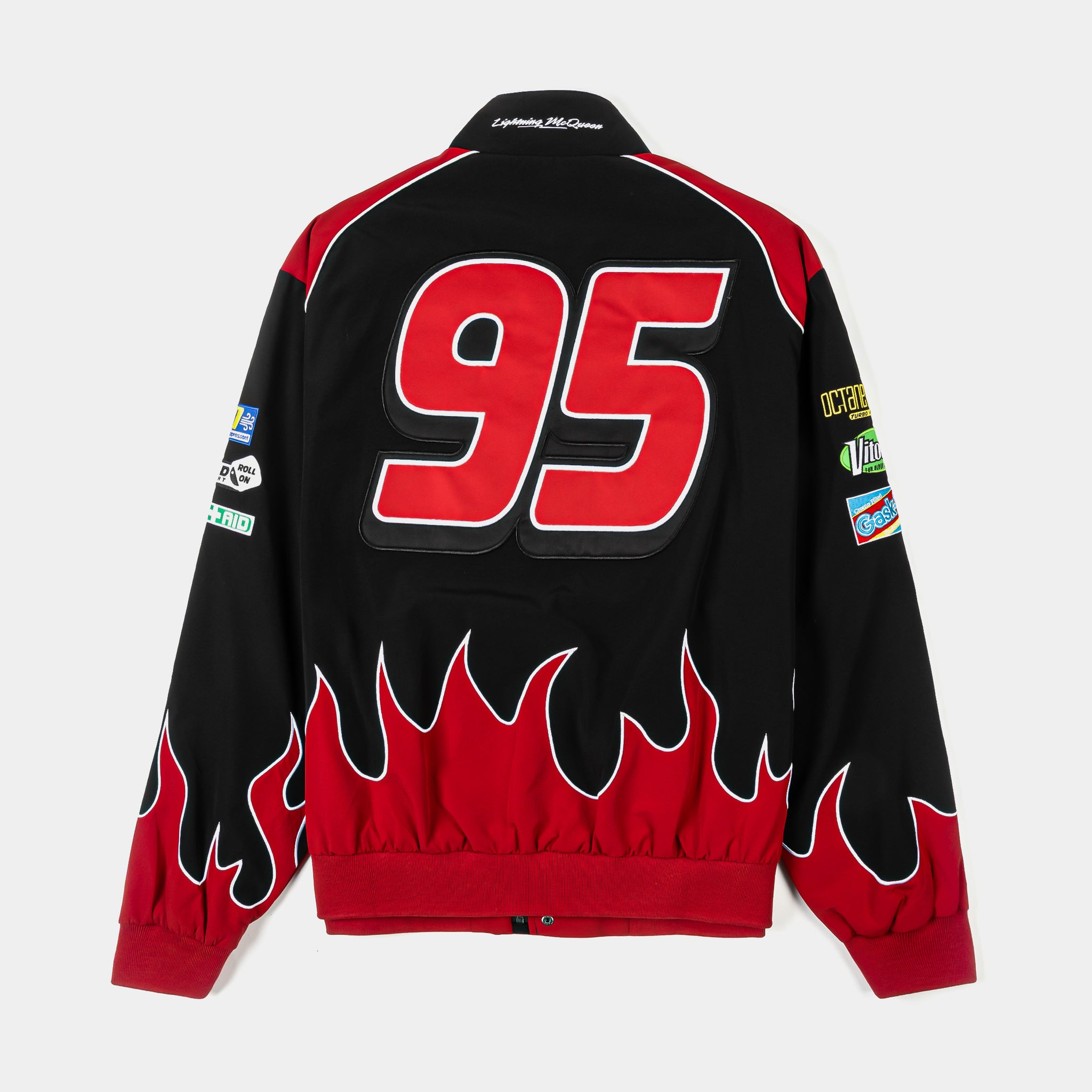Shoe Palace Disney Pixar Cars By Shoe Palace Flames Racing Mens Jacket  Black Red CARJKT101