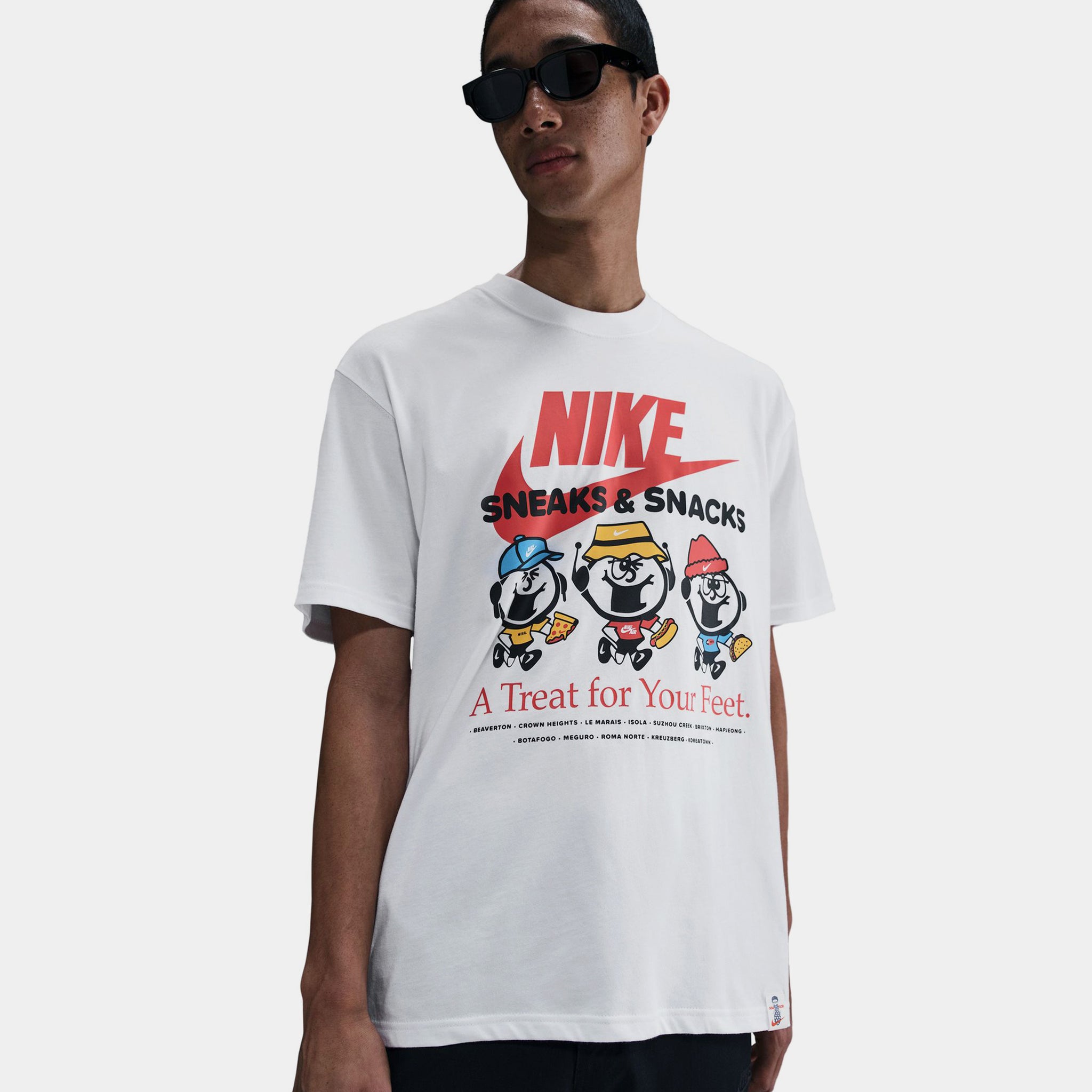 Nike NSW Max90 Sole Food Mens Short Sleeve Shirt White HJ0754-100