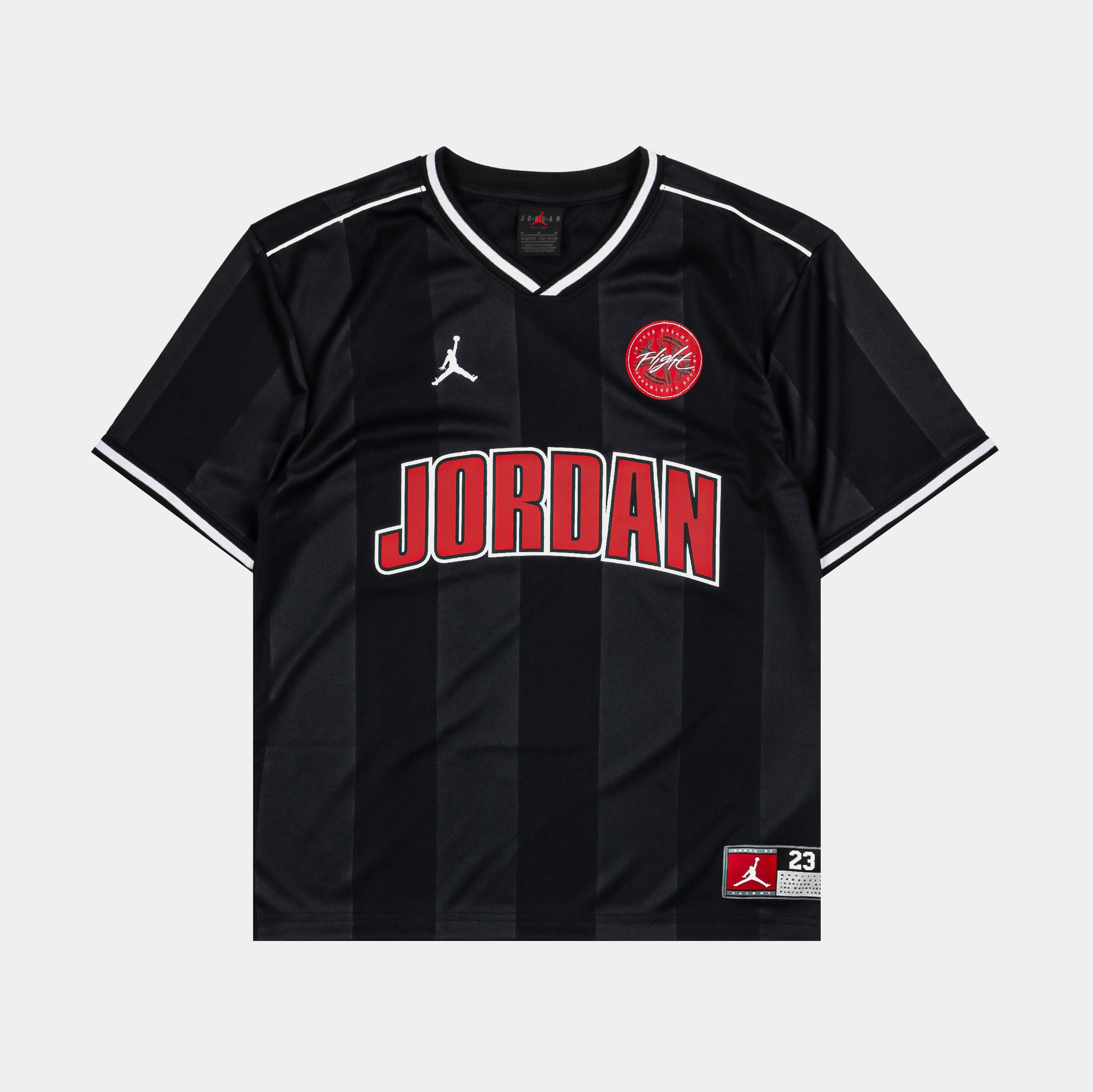 Jordan JDN Flight Sport Grade School Jersey Black Red 95F217-023 