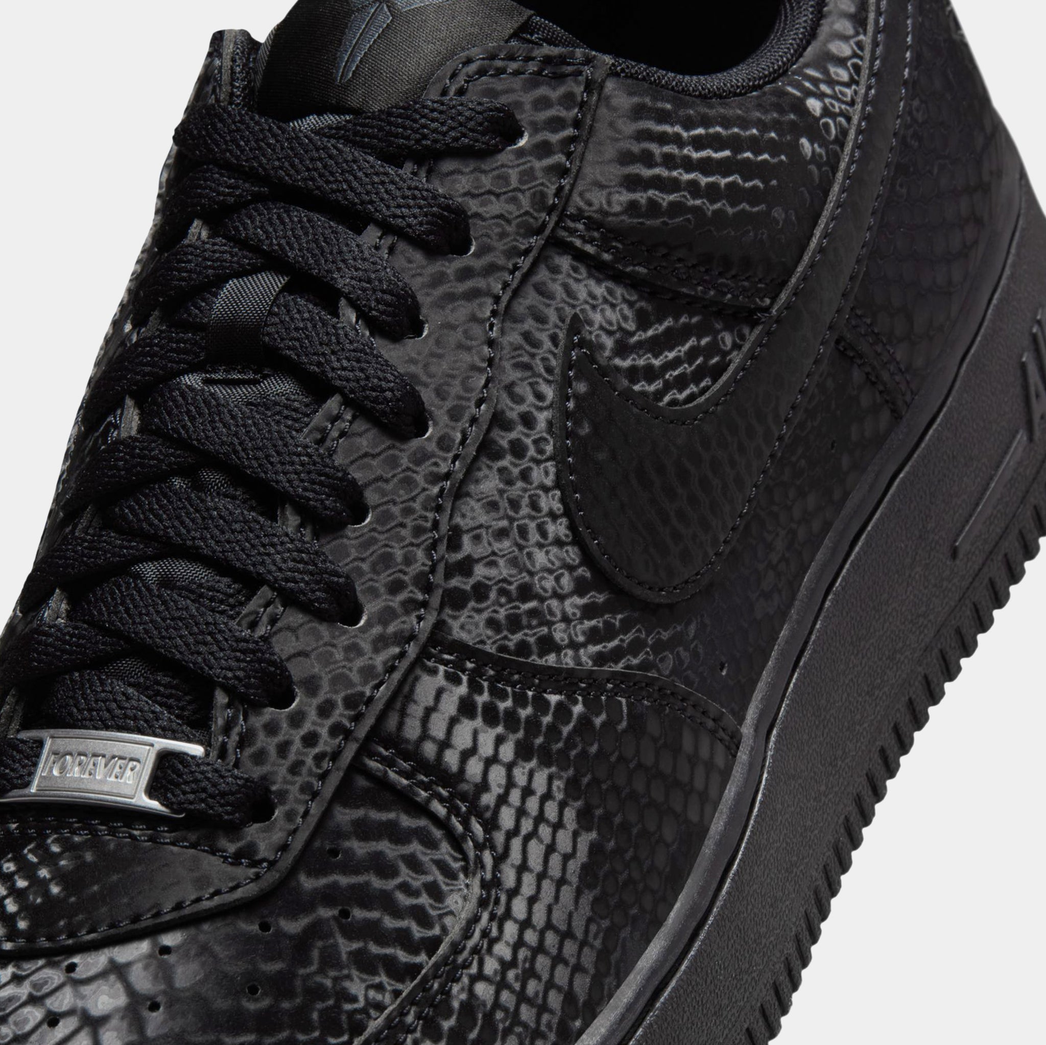 Nike Kobe Air Force 1 Low Triple Black Mens Lifestyle Shoes Black 