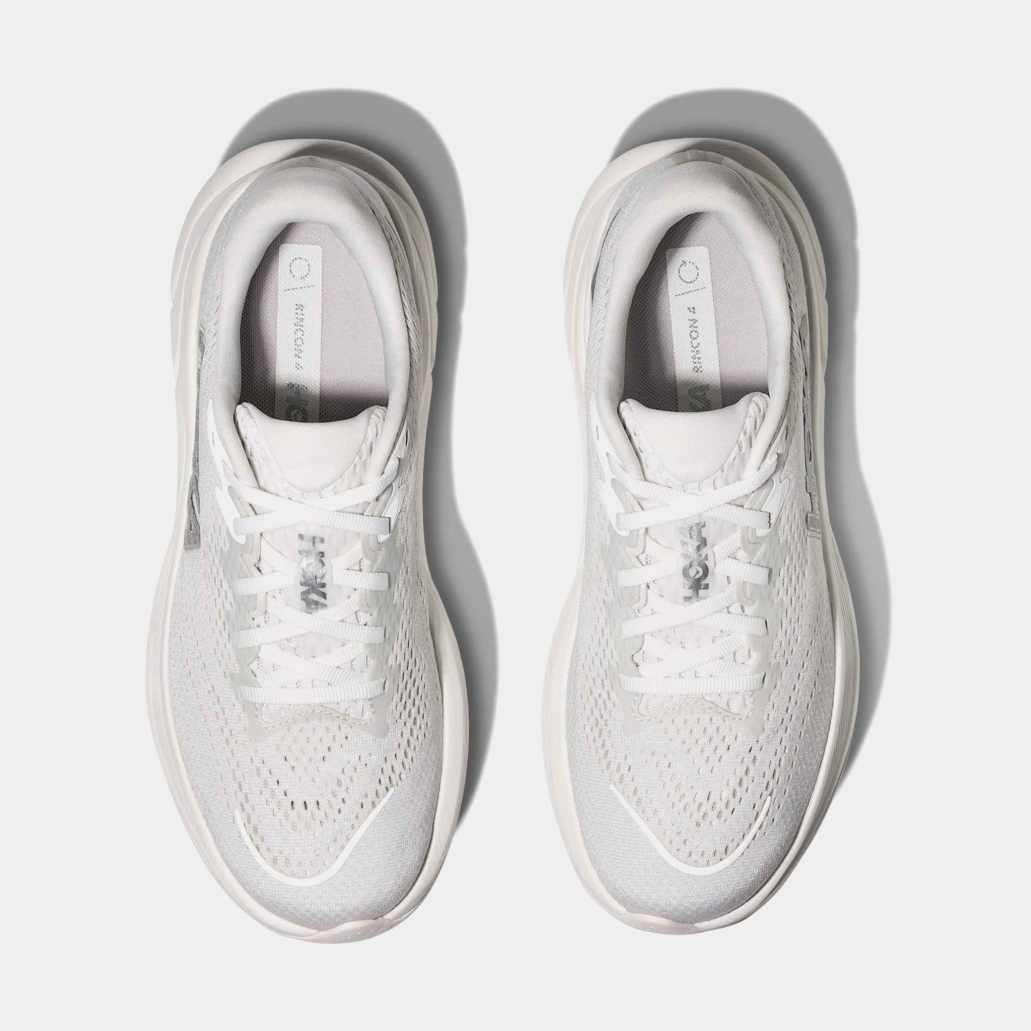 Rika13ホワイト Hoka Rincon 4 Womens Running Shoes White Silver 1155131-WSLV