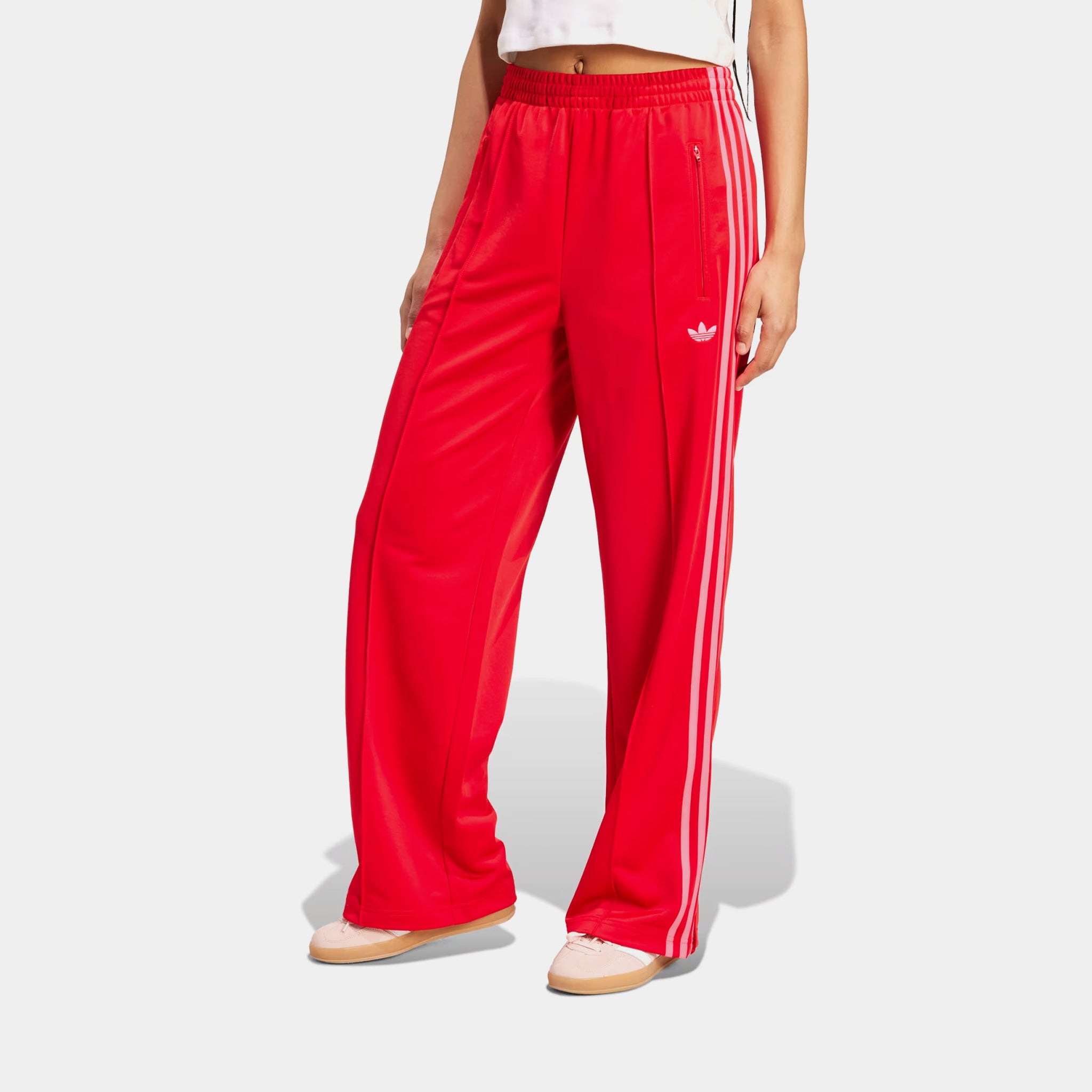 adidas Adicolor Classic Firebird Loose Track Womens Pants Red Pink 