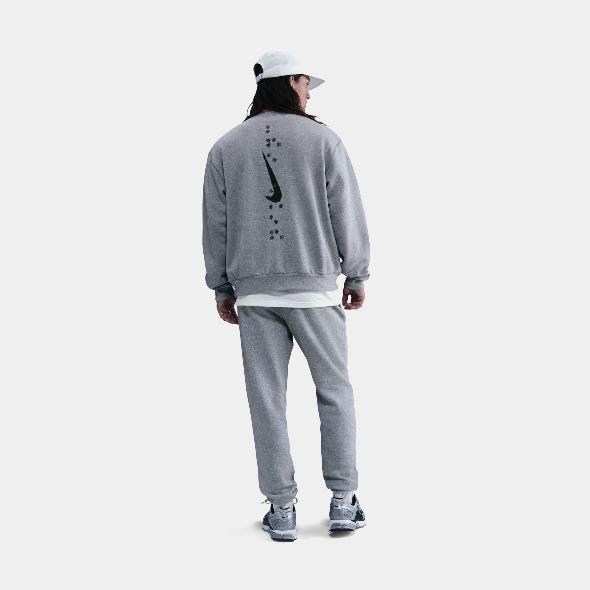 nike club cuffed fleece pants grey
