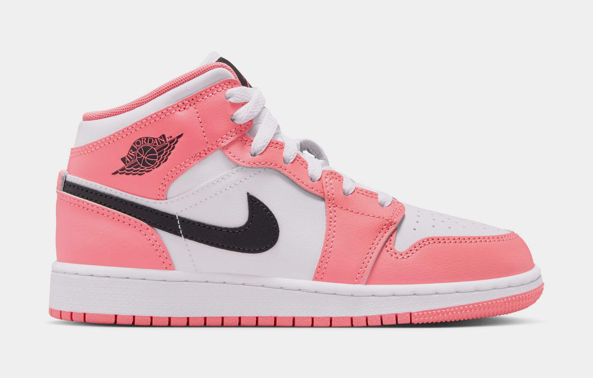 Jordan Air Jordan 1 Mid Grade School Lifestyle Shoes Pink Gaze 