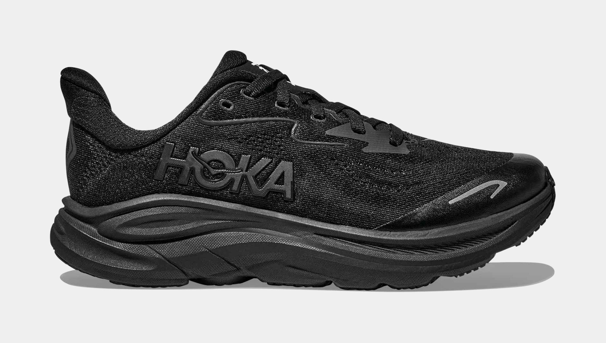Hoka Clifton 10 Grade School Running Shoes Black 1168860-BBLC