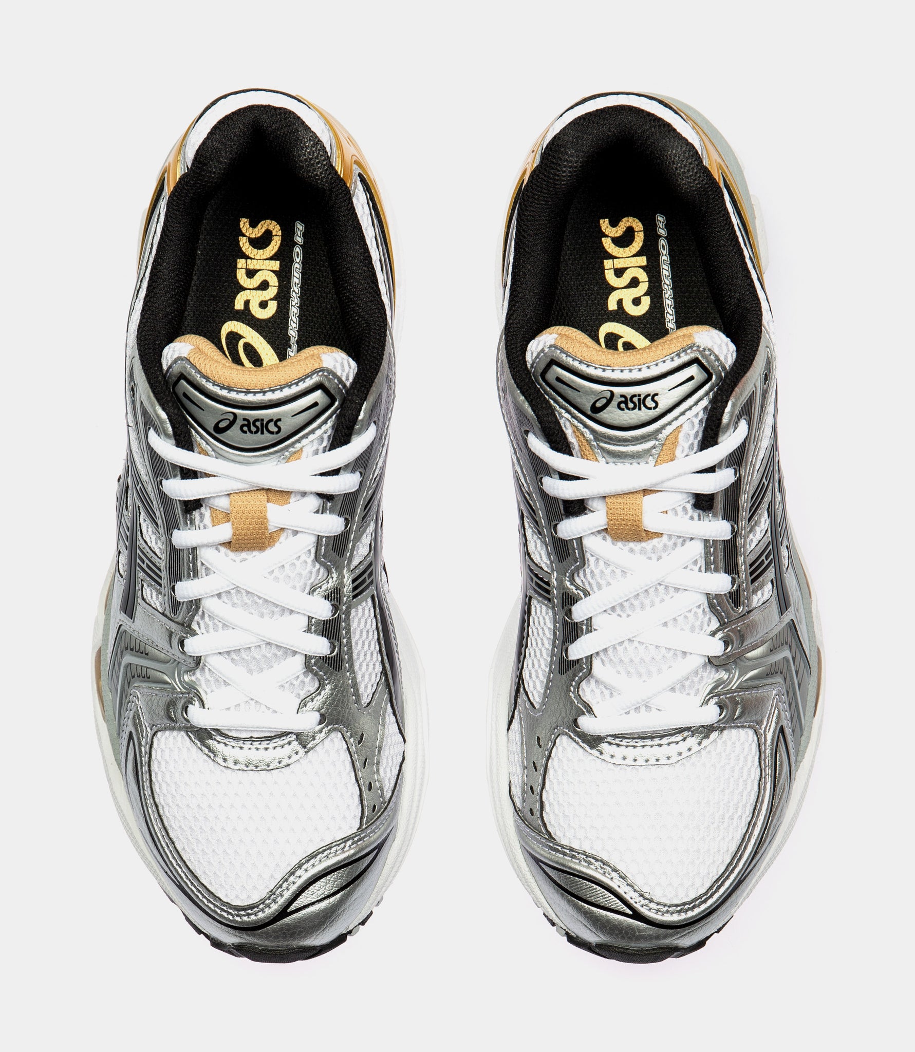 ASICS Gel Kayano 14 Mens Running Shoes White Pure Gold 1201A019 