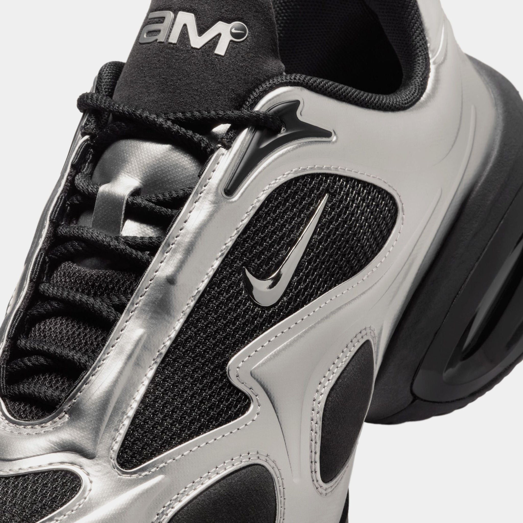 Nike Air Max Muse Womens Running Shoes Black Metallic Silver 