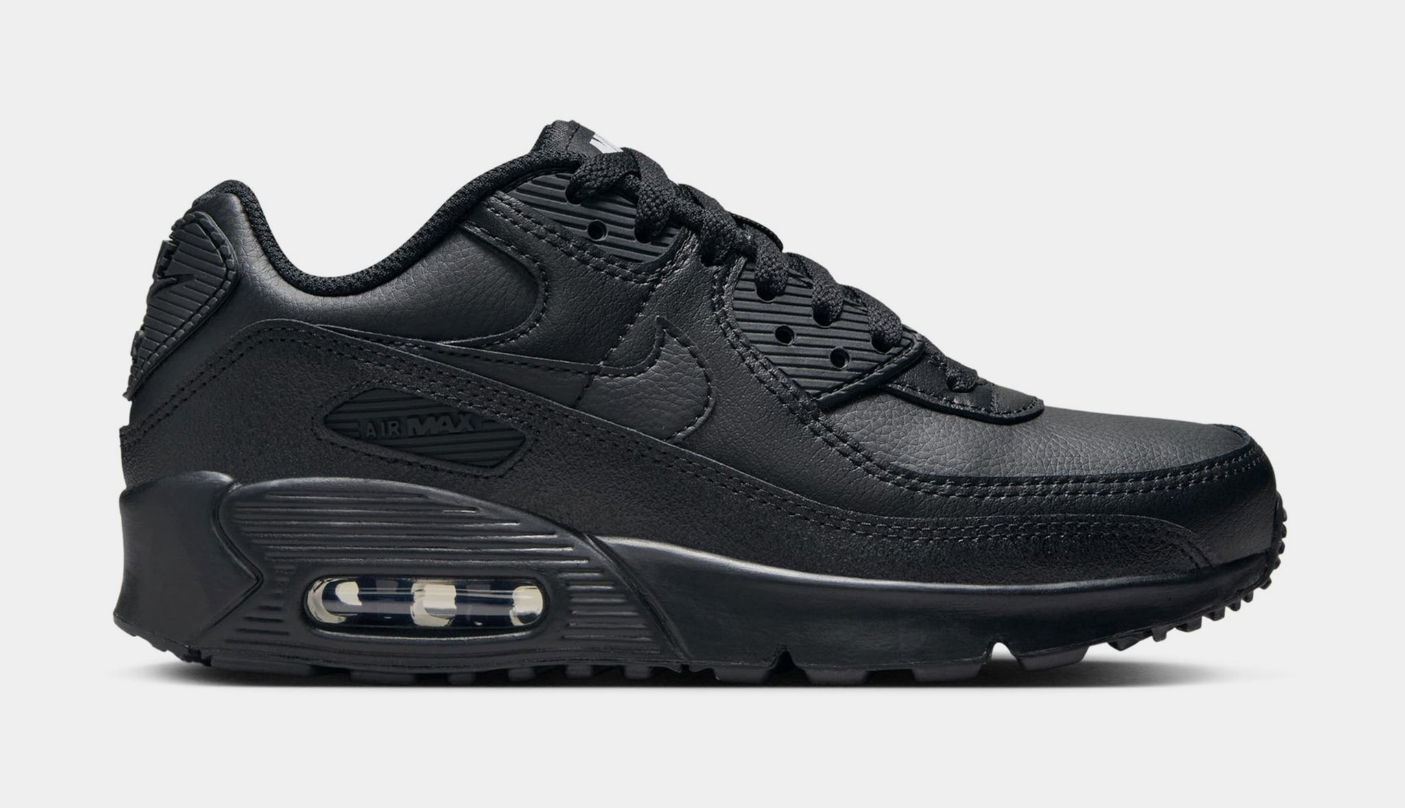 Nike Air Max 90 LTR Grade School Running Shoes Black Black CD6864