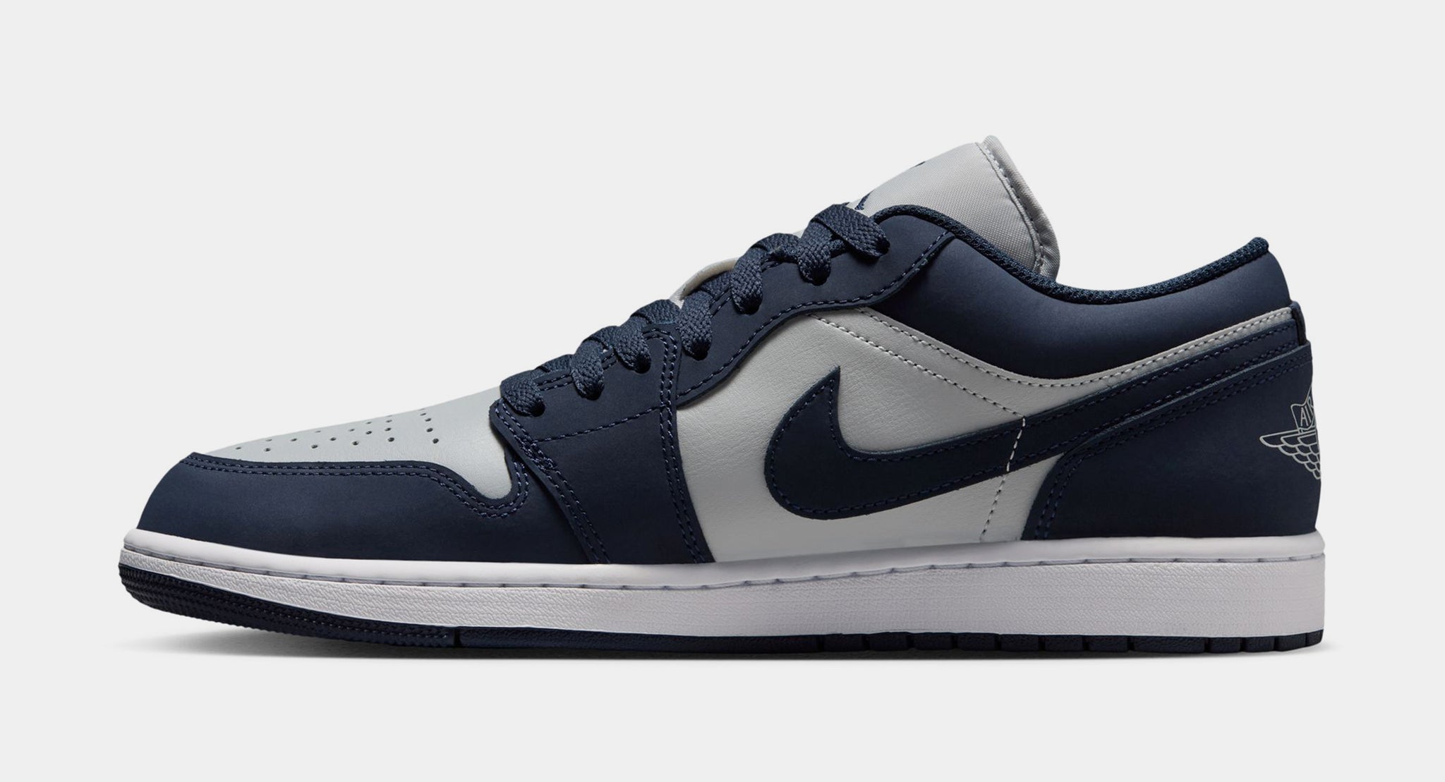 Jordan Air Jordan 1 Low Mens Lifestyle Shoes Obsidian Grey Fog