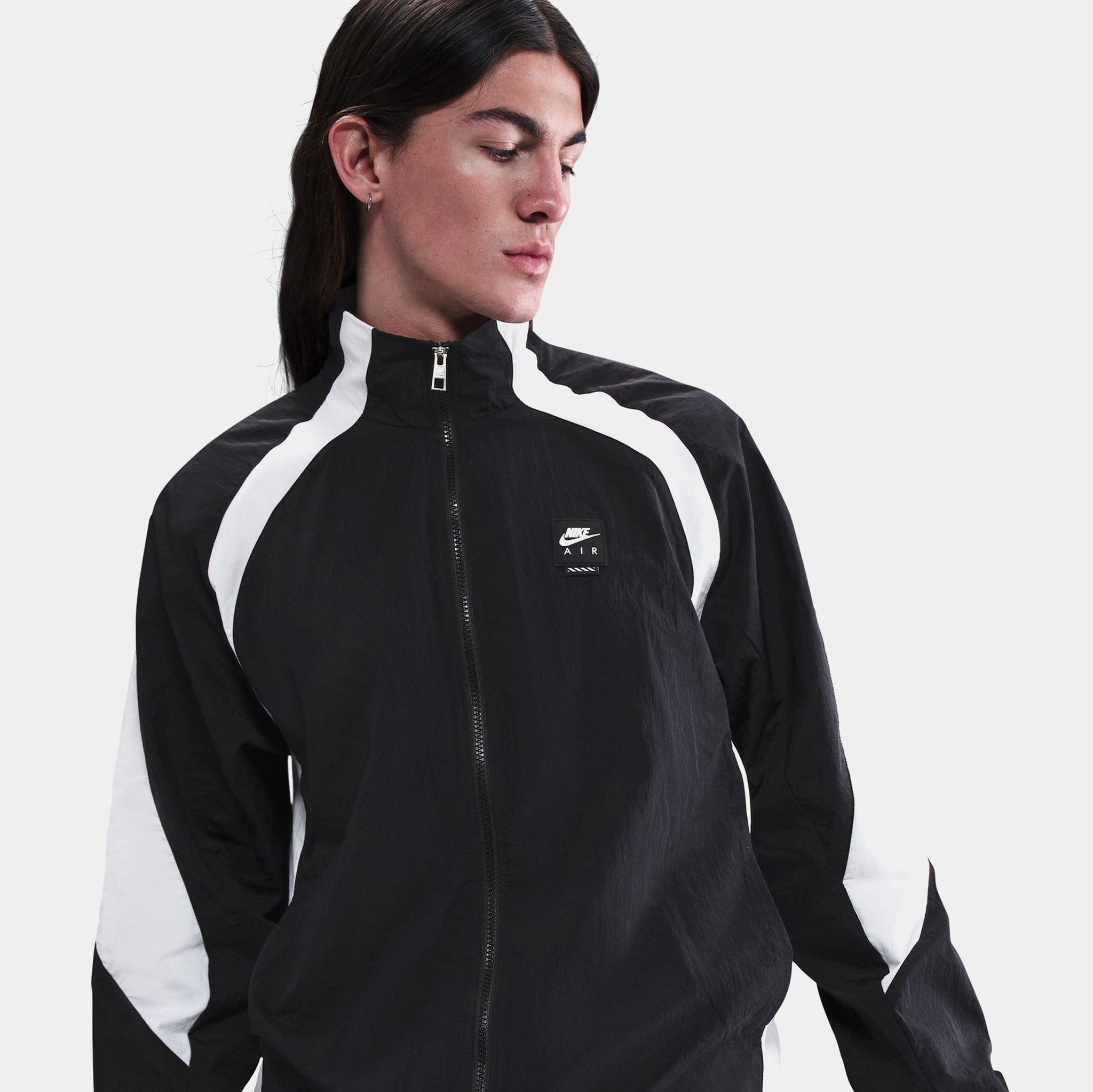 Nike NSW Air Woven Track Mens Jacket Black White HV0880-010 – Shoe 