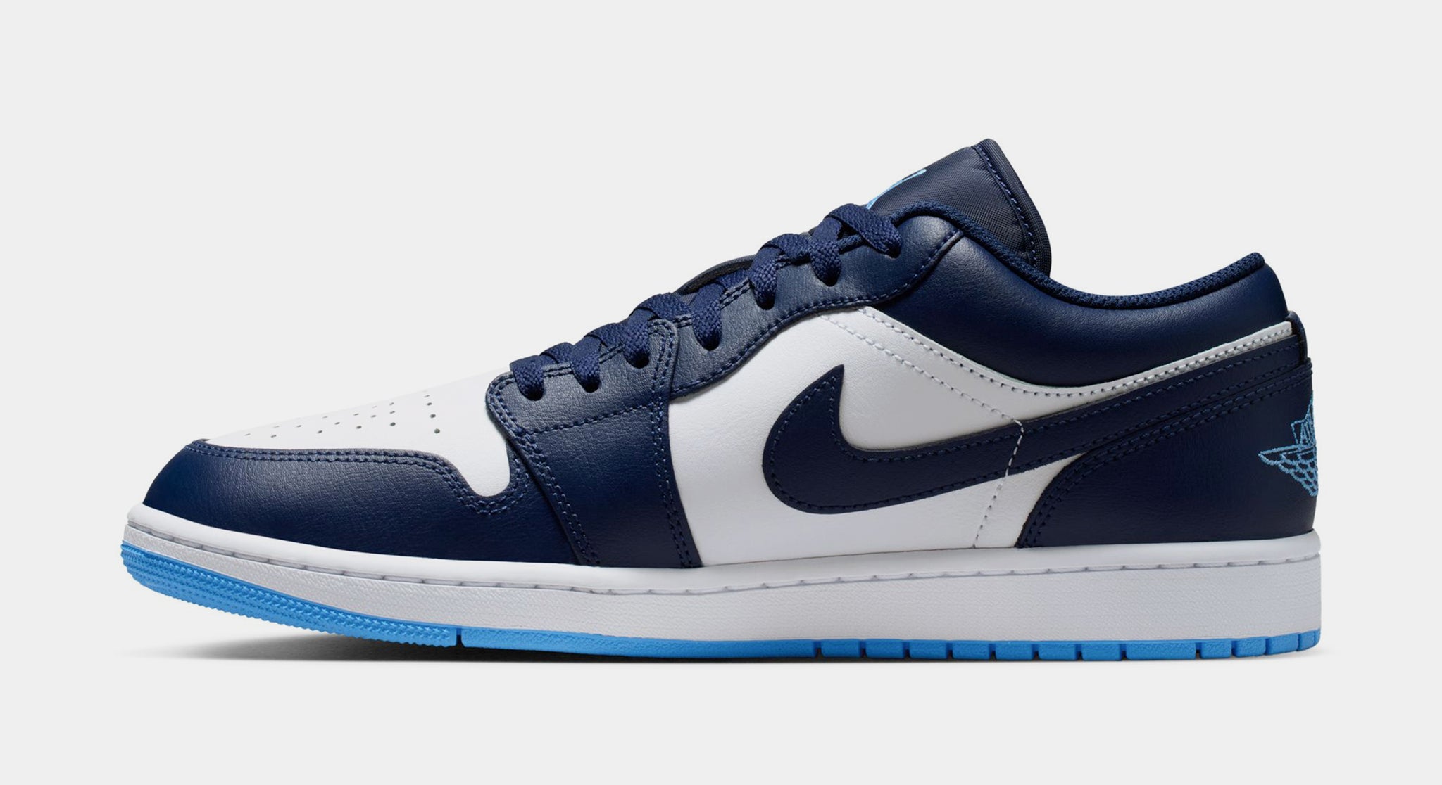 Jordan Air Jordan 1 Low Mens Lifestyle Shoes Midnight Navy White