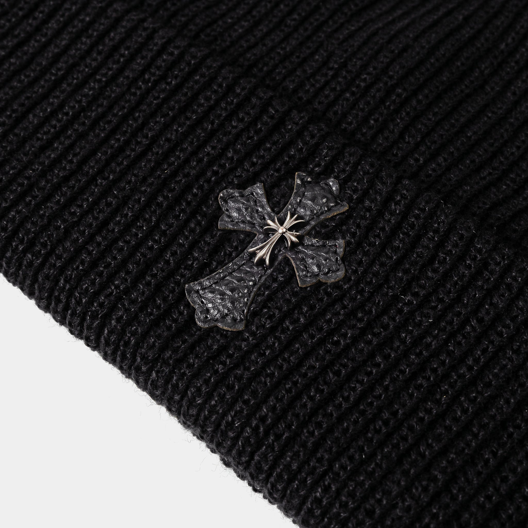 CTHDRL Double Cross Beanie Mens Hat Black Black CTHDRLBN404 – Shoe