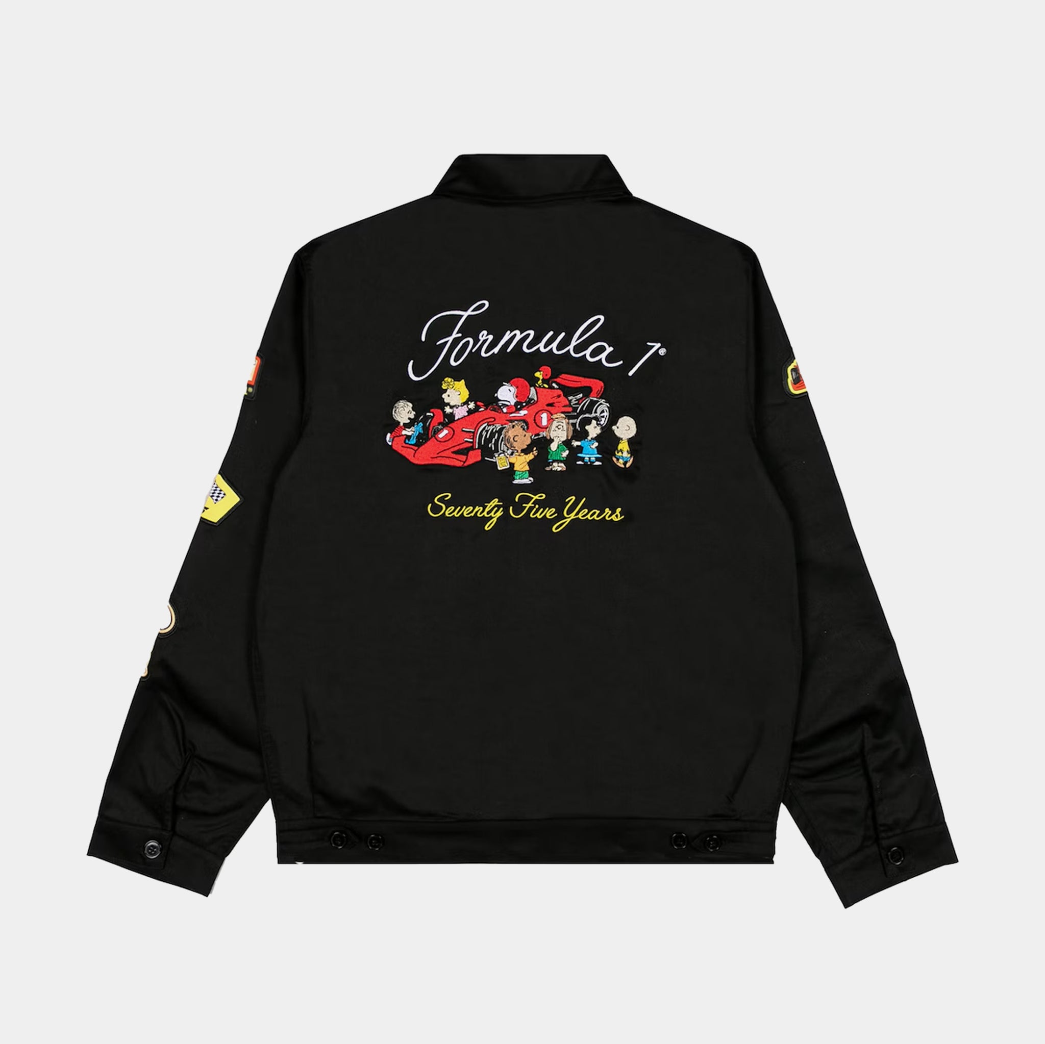 Insomniac F1 x Peanuts Mechanics Full-Zip Mens Jacket Black