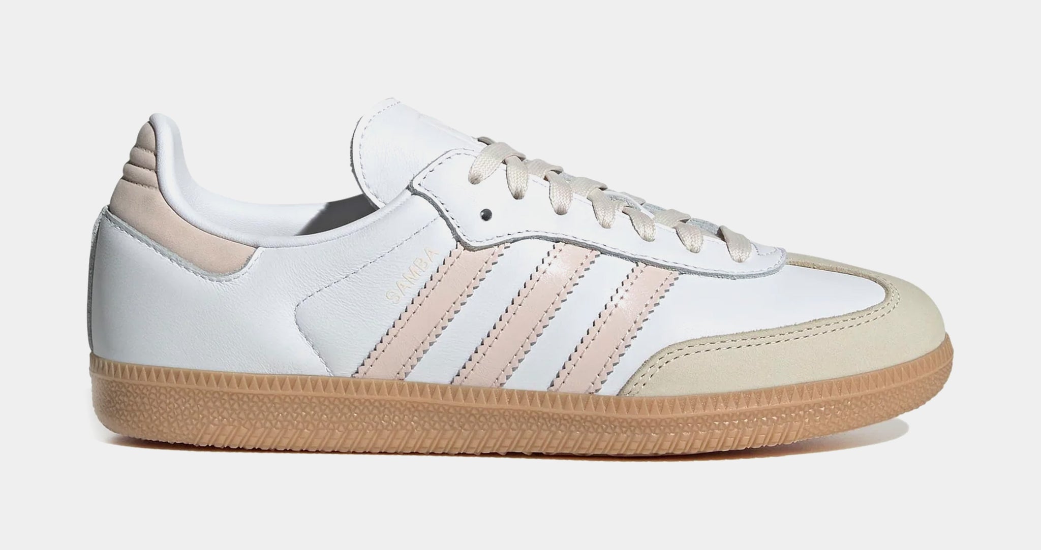 adidas Samba OG Womens Lifestyle Shoes White Pink Gum JS1351 – Shoe Palace