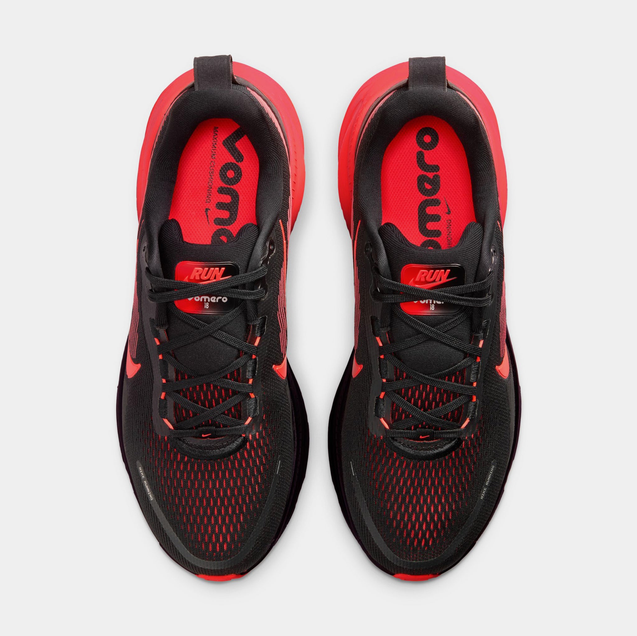 Nike Vomero 18 Mens Running Shoes Black Bright Crimson University