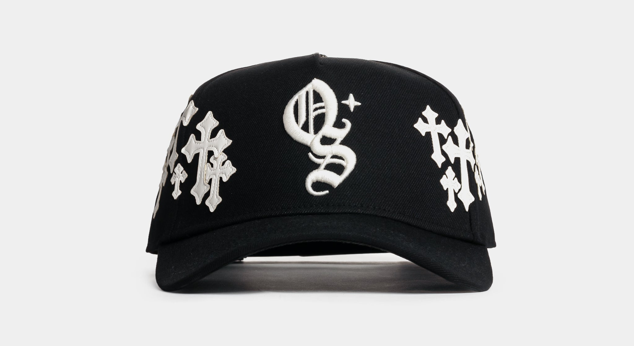 Maison Article Crosses Snapback Mens Hat Black White MARH115
