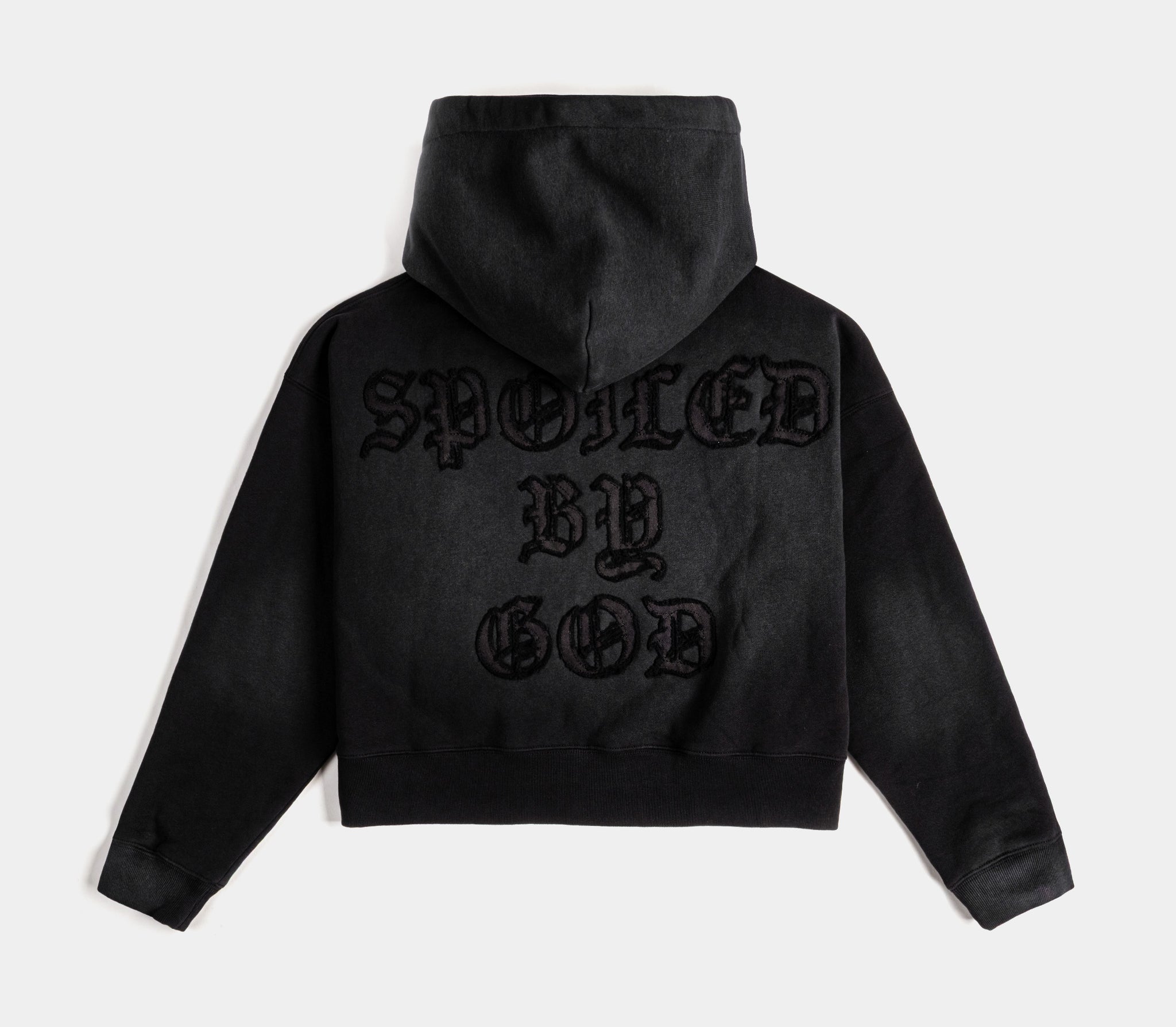 Original Sin Spoiled Lips Full Zip Womens Hoodie Black Pink