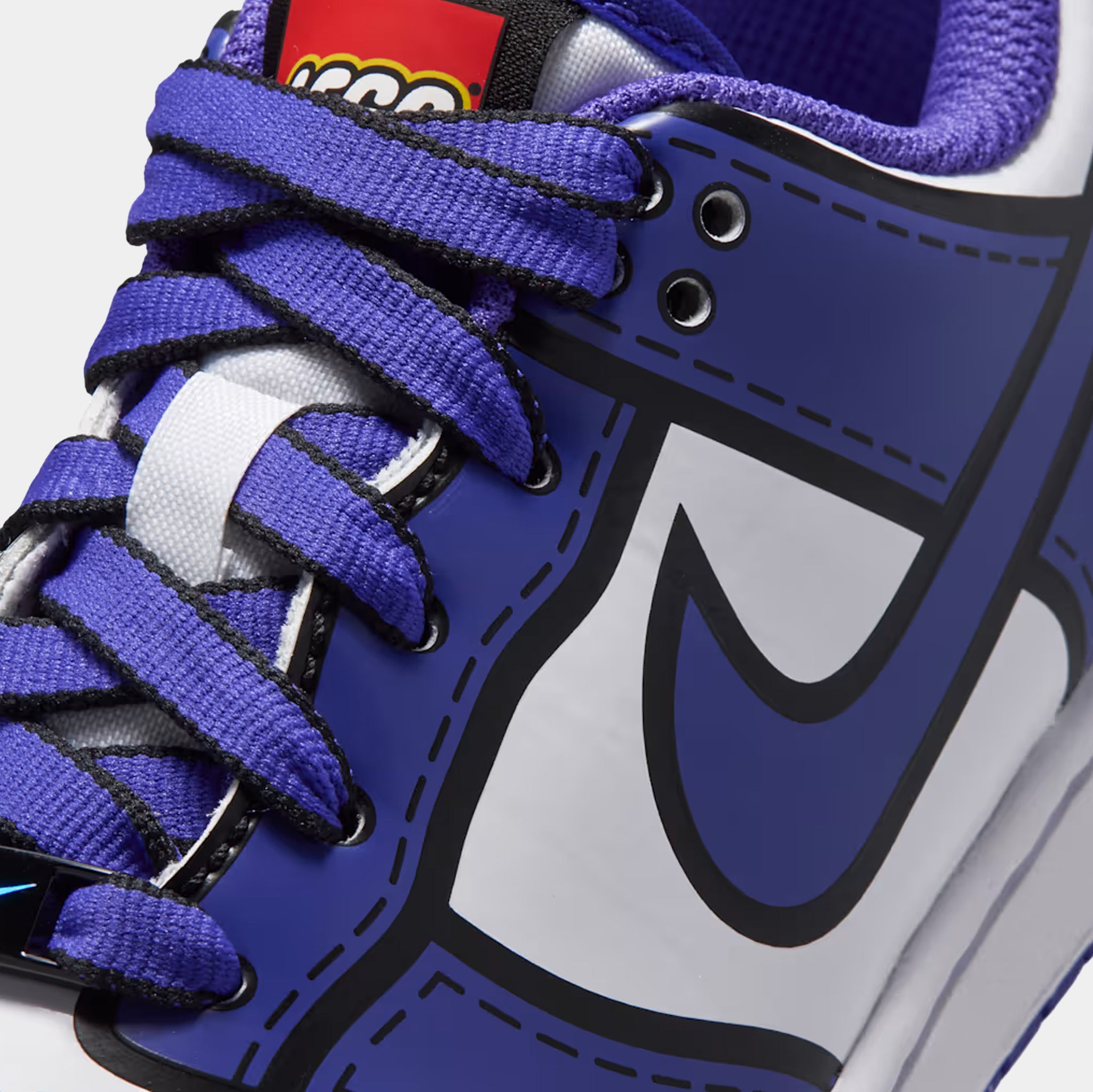 Nike LEGO x Dunk Low Preschool Lifestyle Shoes White Rush Red Tour