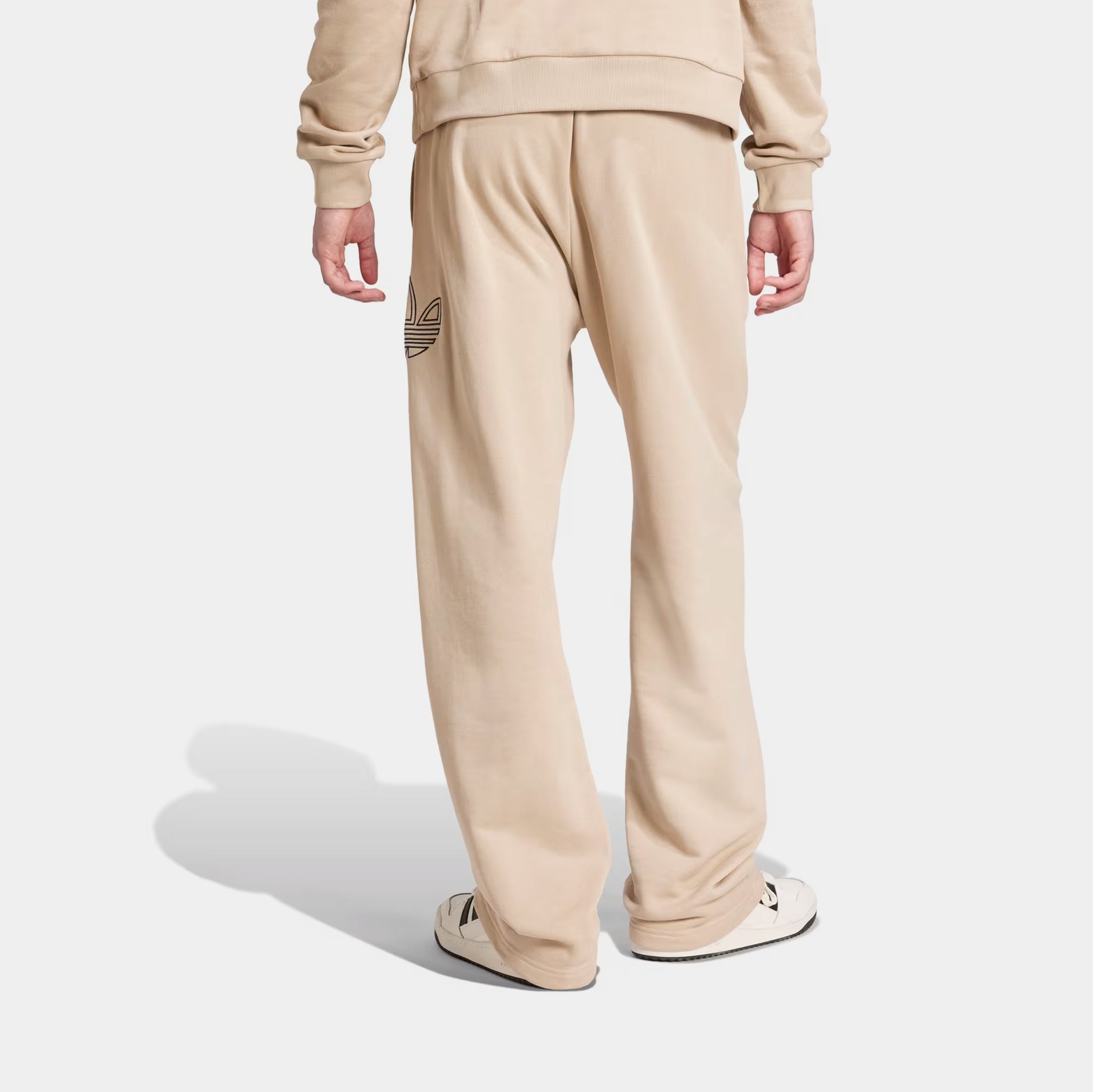 adidas Outline Trefoil Pant Mens Pants Beige Black JJ1509 – Shoe