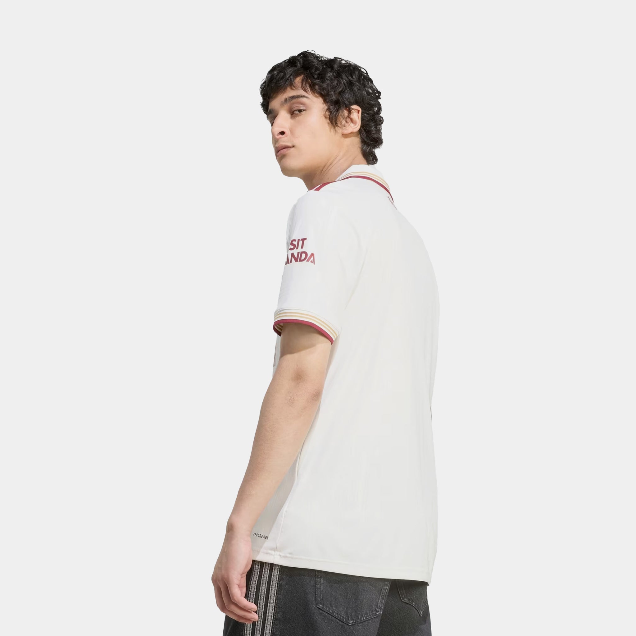 adidas Arsenal 25 26 Third Mens Jersey Cloud White Burgundy JI9556