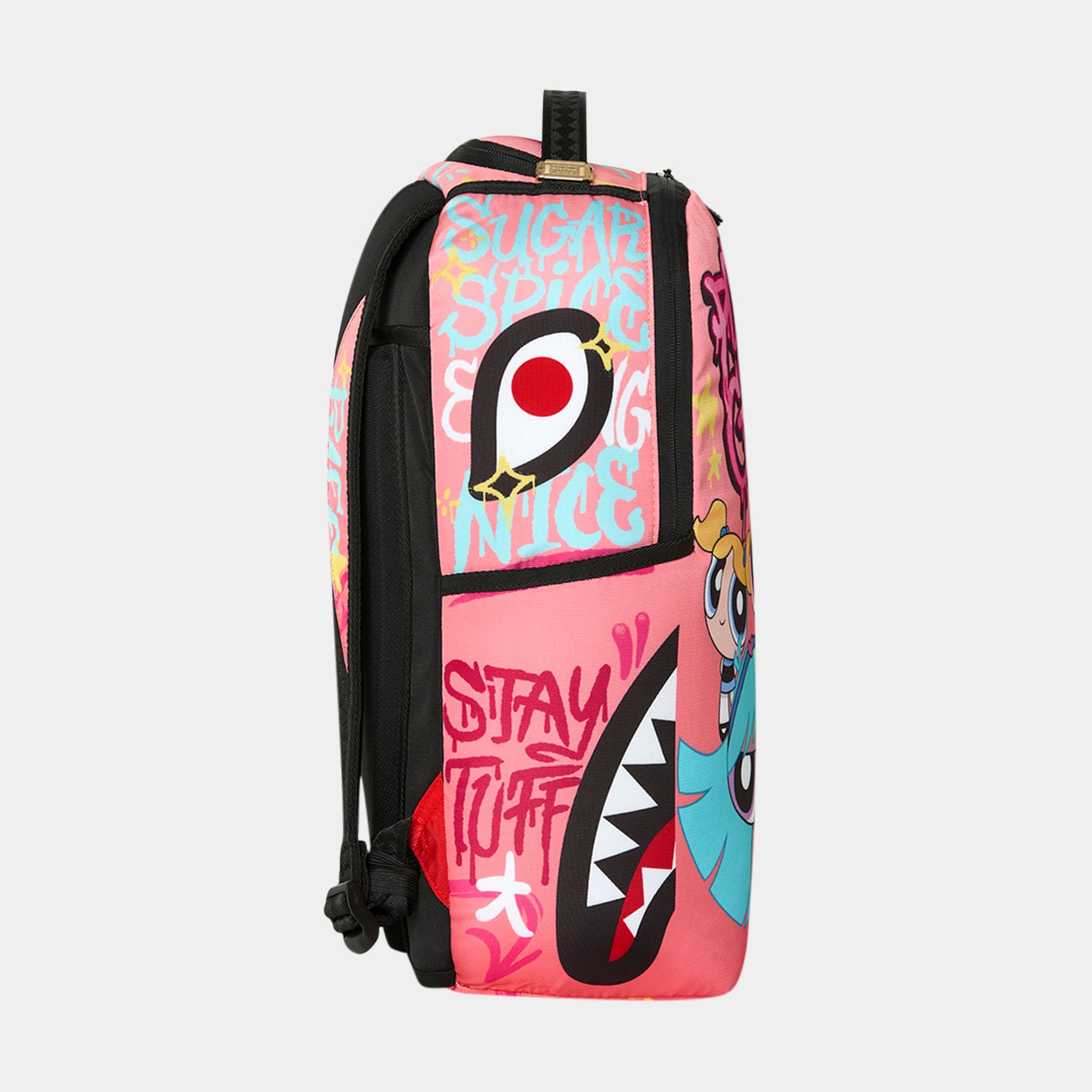 Sprayground Powerpuff Girls Tagged Up Mens Backpack Pink Red 