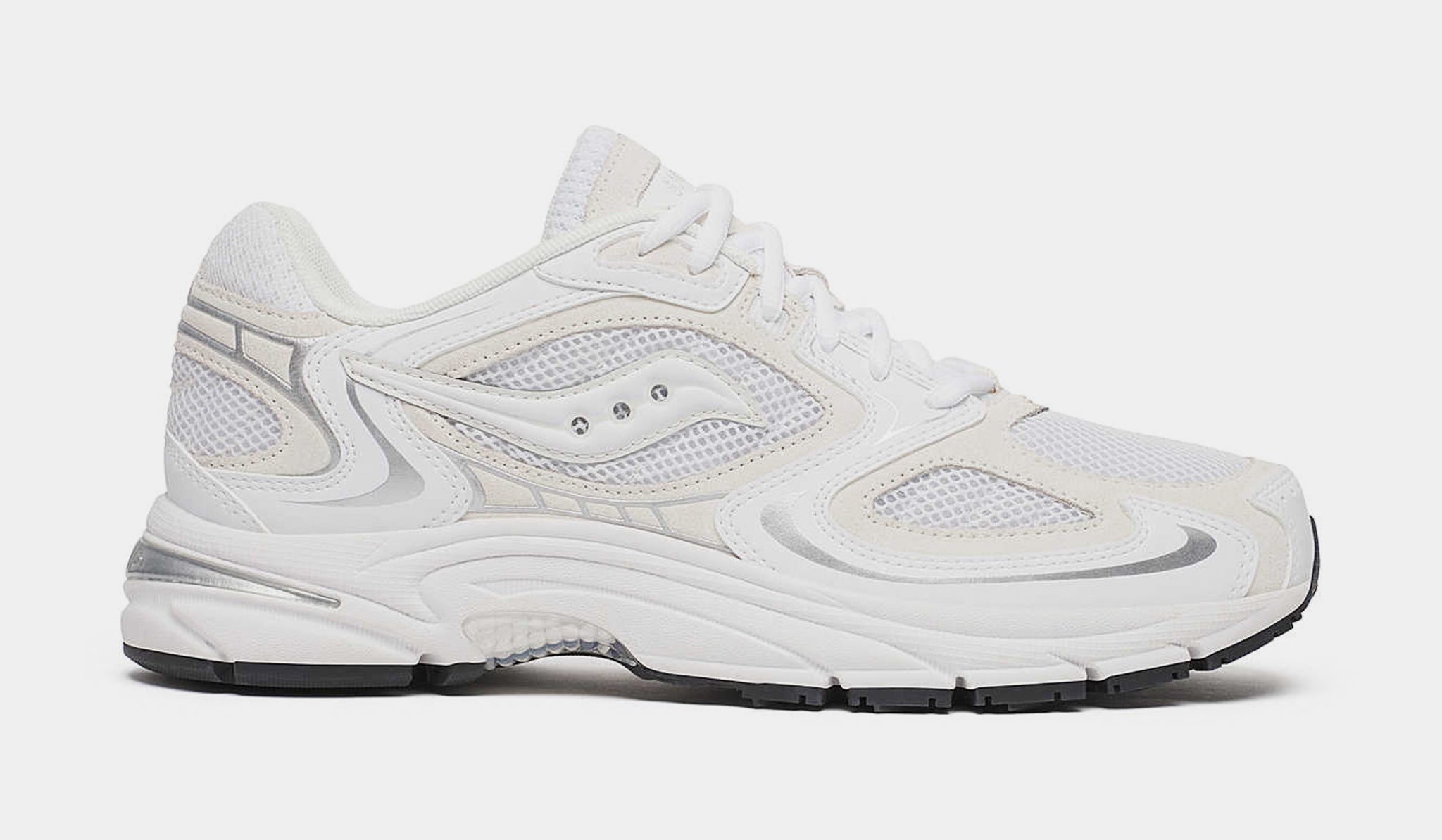 Saucony Grid Jazz 9 Suede Mens Running Shoes White Off White