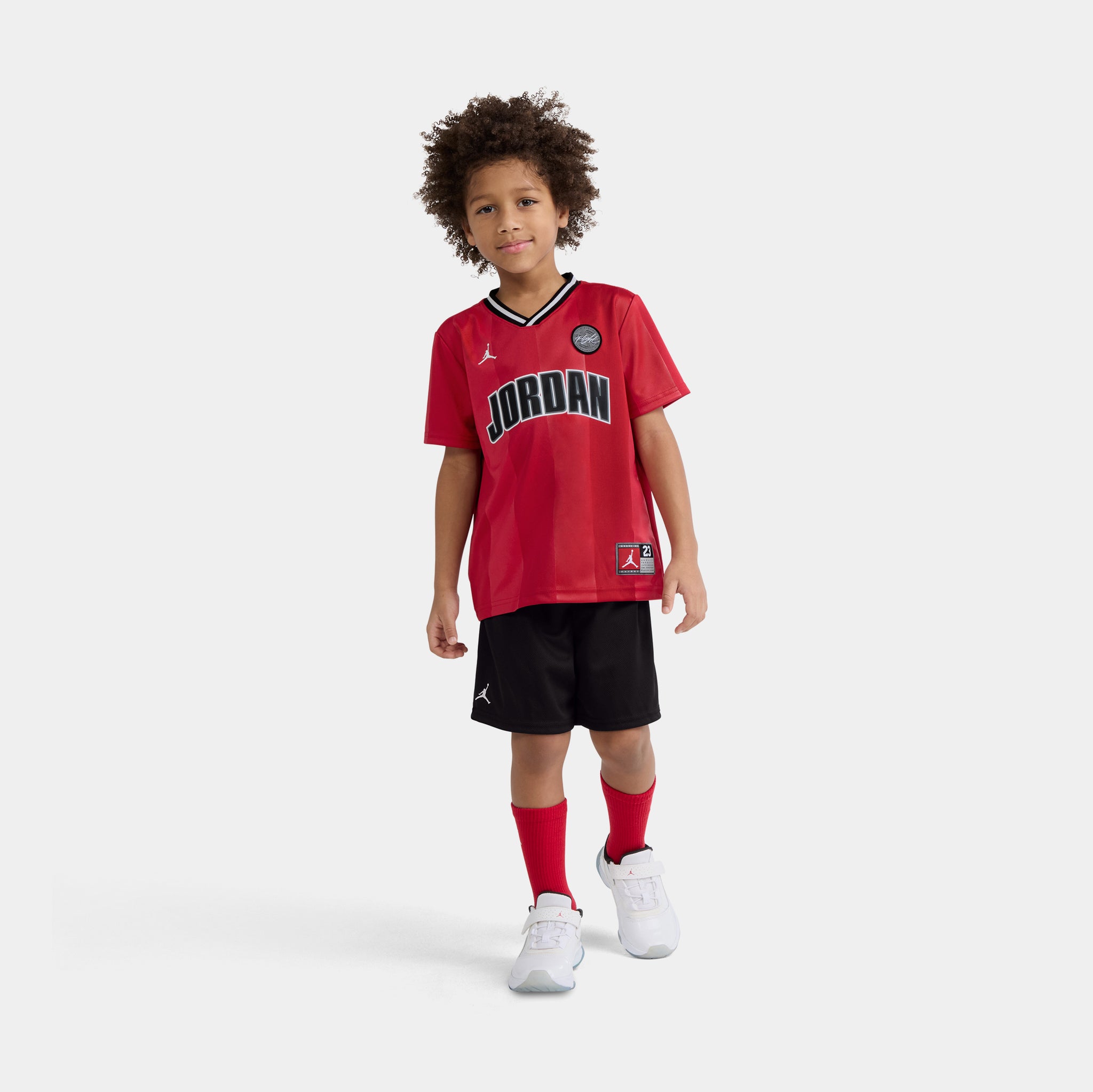 Jordan Air Jordan Sport Jersey And Mesh Short Preschool Set Black