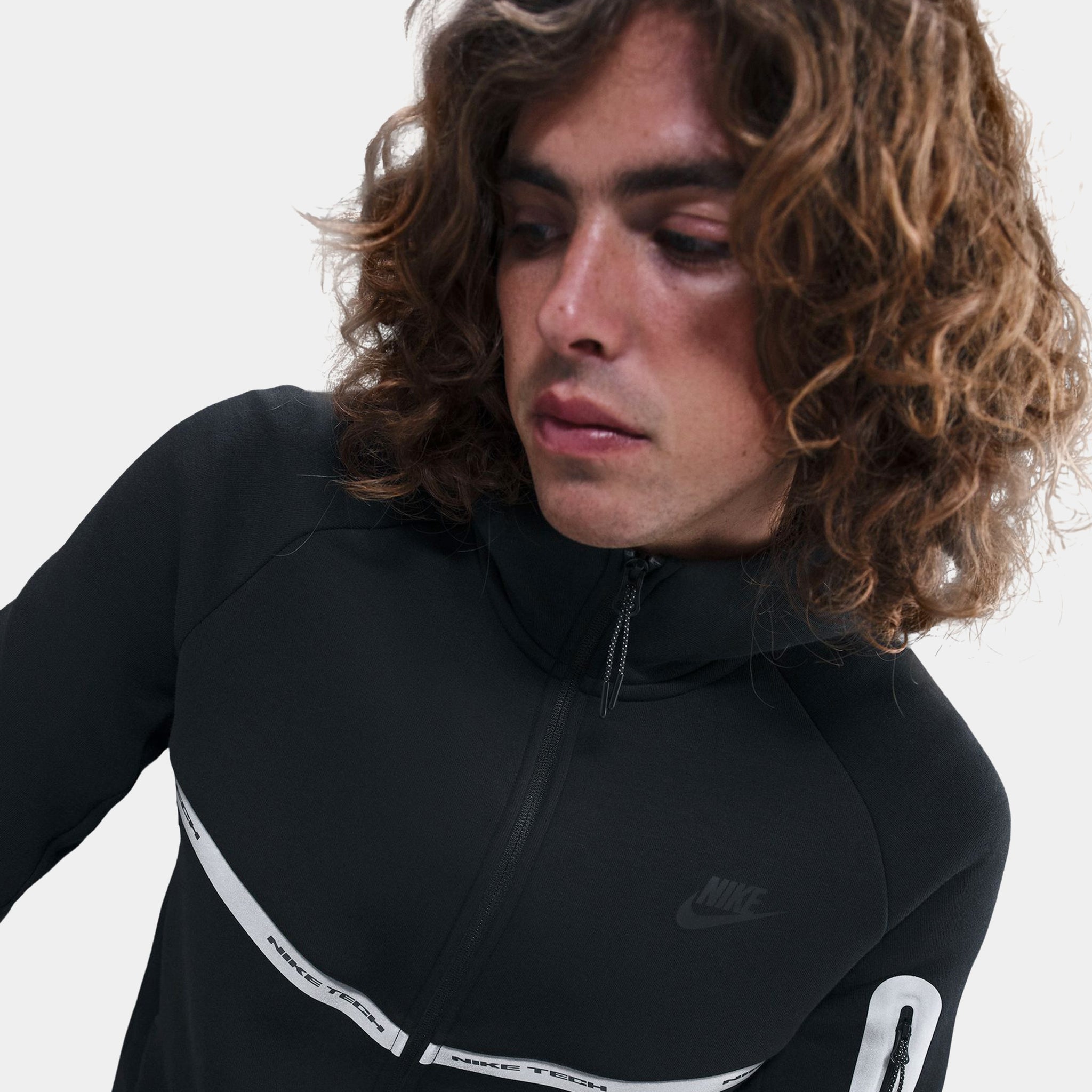 Nike Tech Full Zip Fleece Windrunner Reflective Accents Mens