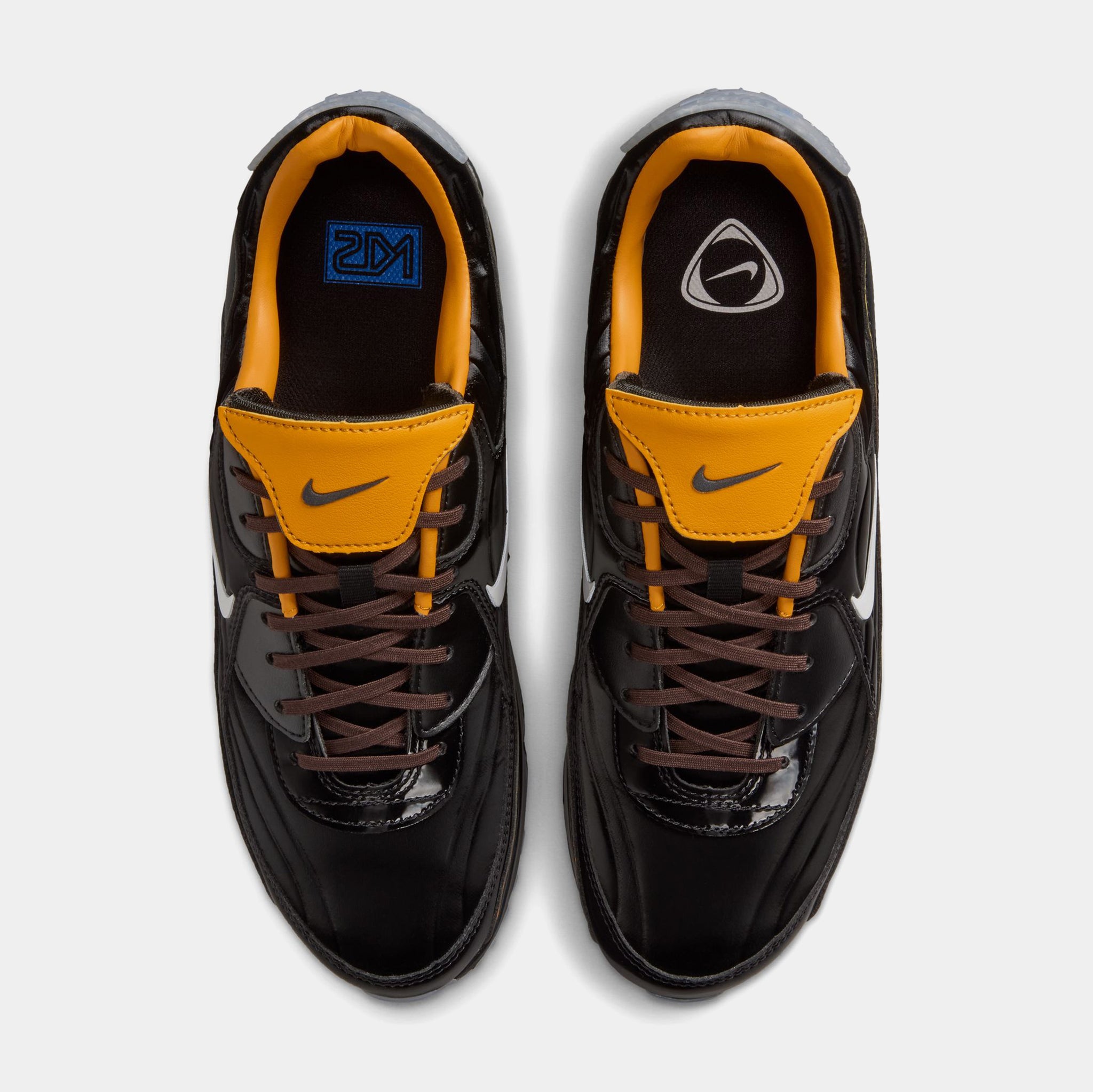 Nike Air Max 90 Mercurial Mens Running Shoes Black White Gold Leaf